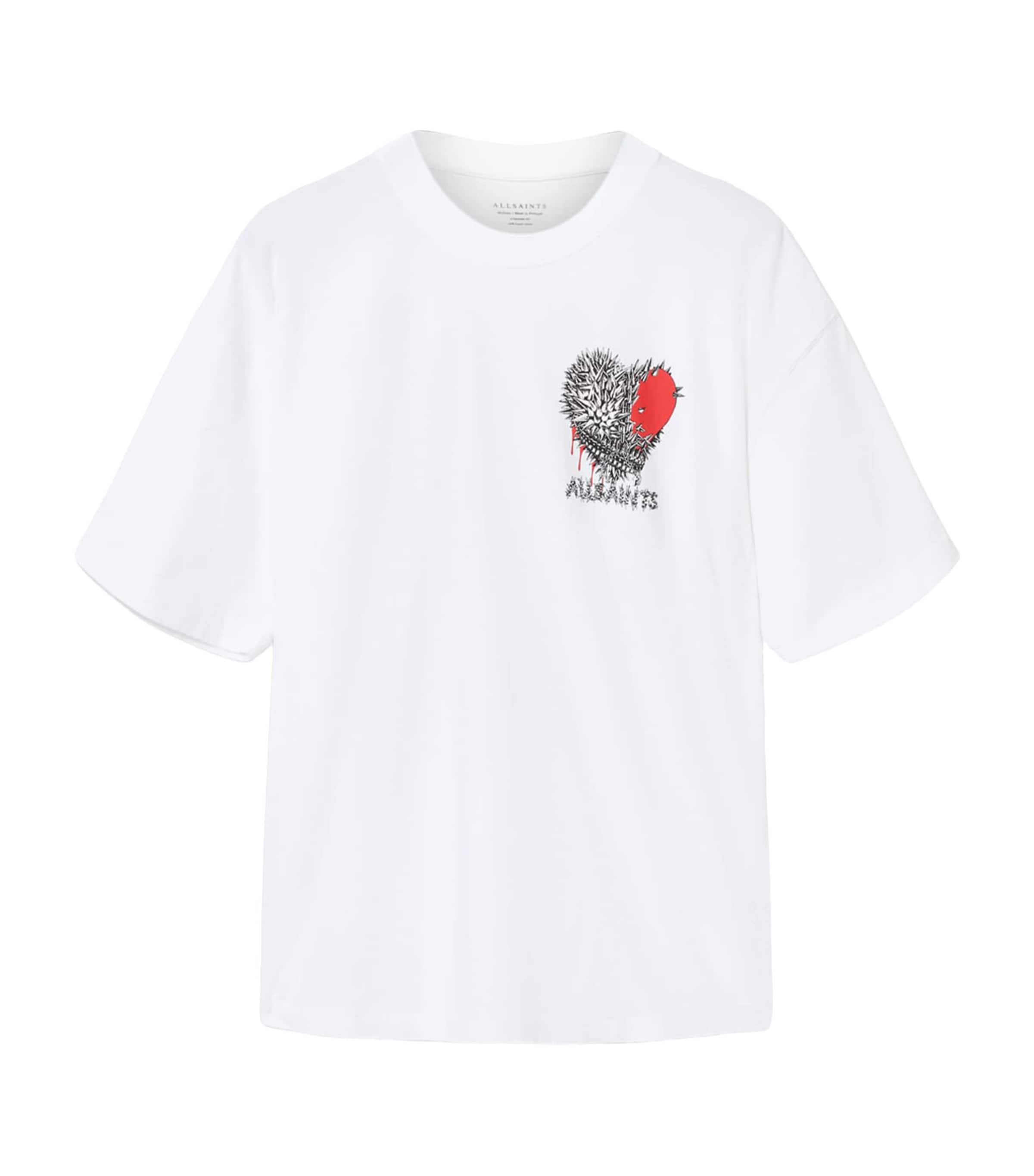 AllSaints Mens Organic Cotton Chaste T-Shirt Optic White Image 1