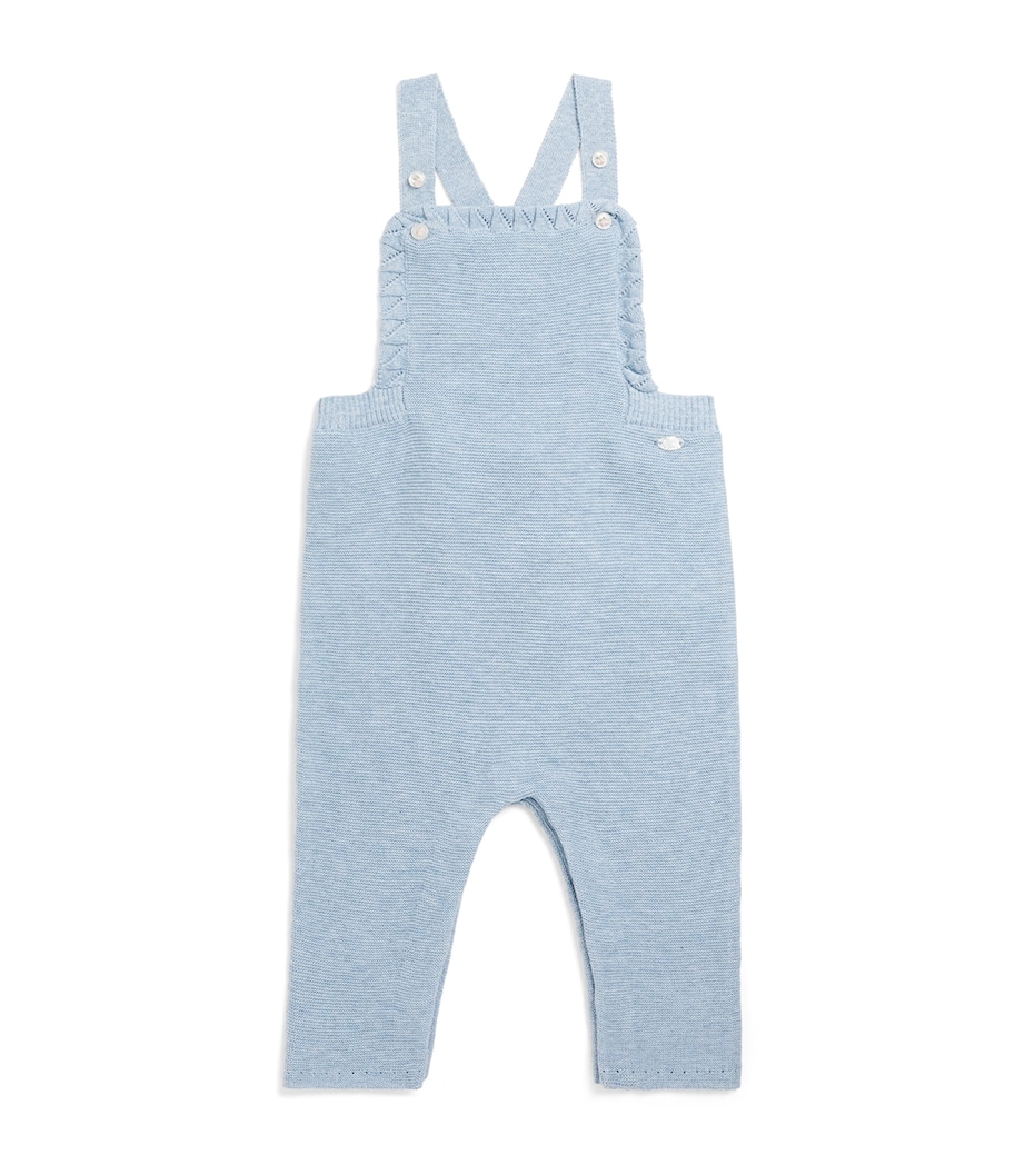 Cotton Knitted Dungarees (0-24 Months) 40CÉLESTE Image 1
