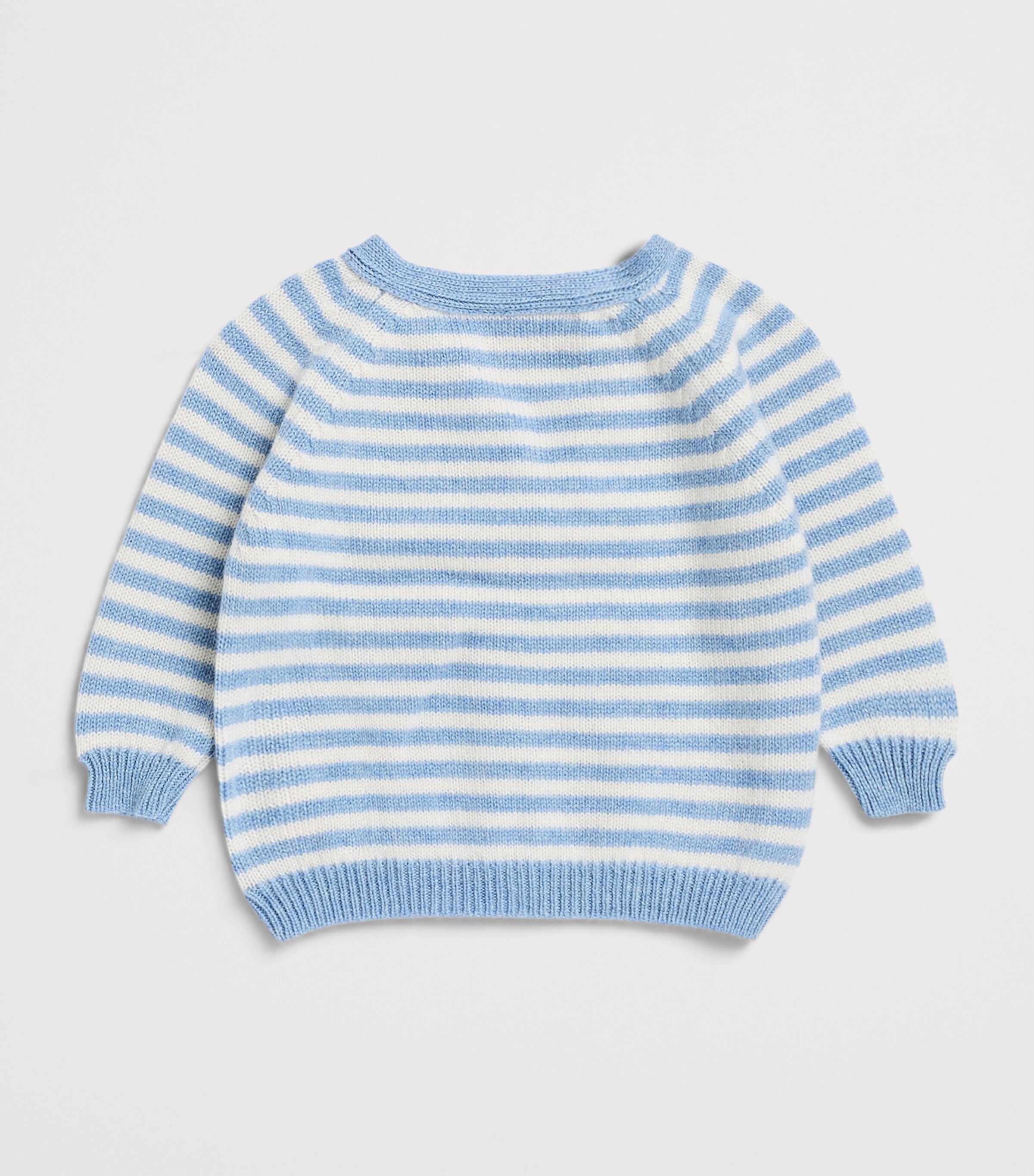 Rosie Sugden Cashmere Cardigan (3 Months - 3 Years) Glacier/swan Image 2