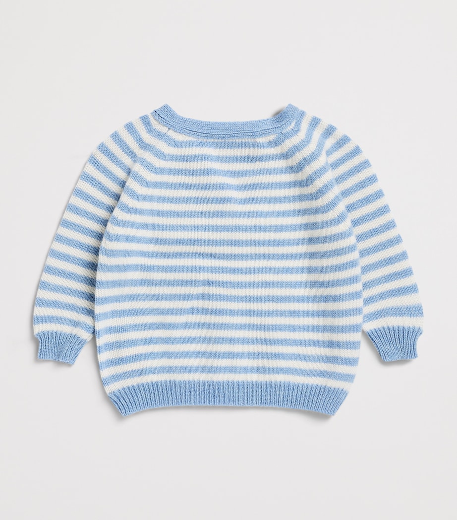 Rosie Sugden Cashmere Cardigan (3 Months - 3 Years) Glacier/swan Image 2
