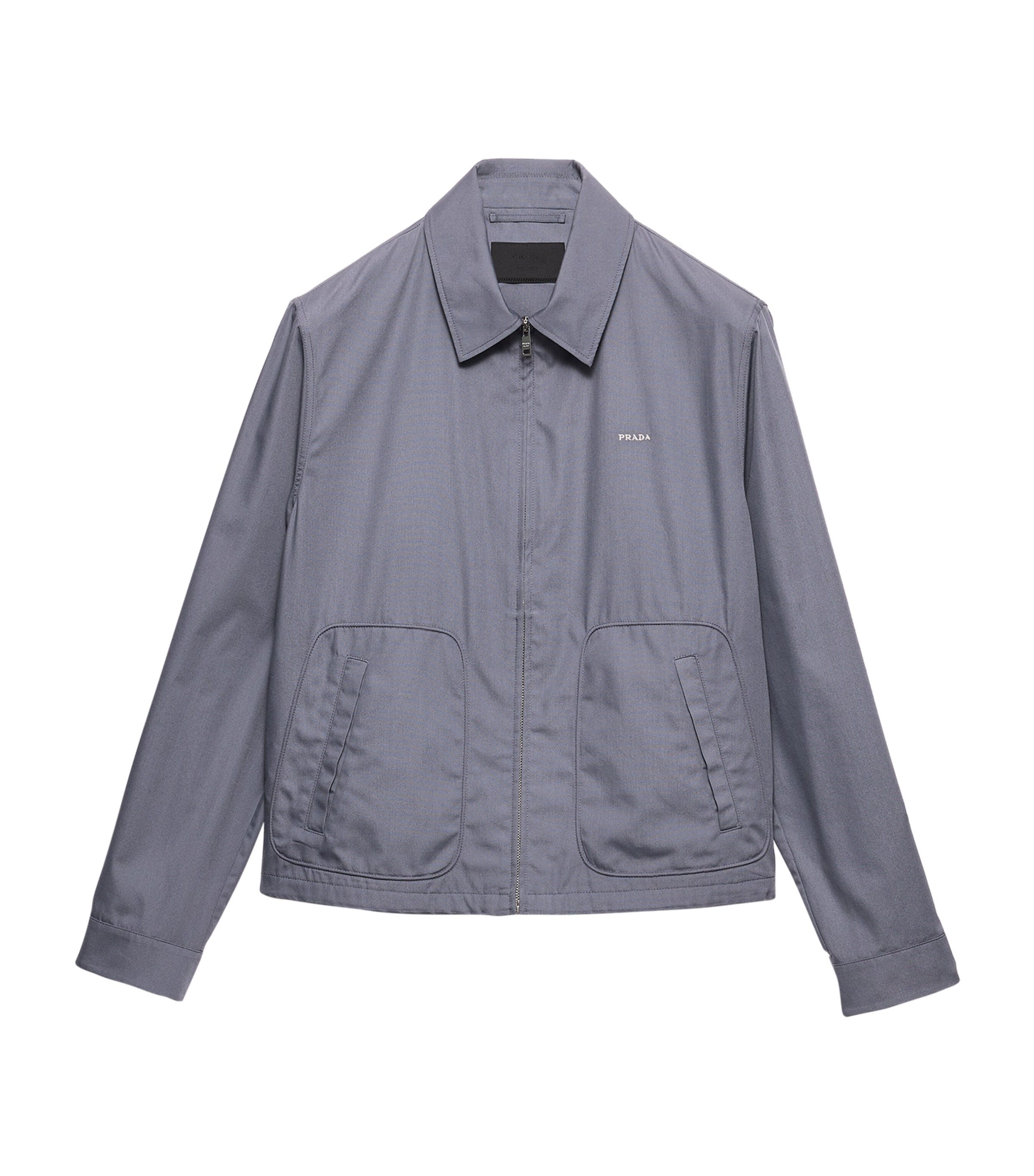 Prada Mens Technical Cotton Zip-Up Blouson Jacket Image 1