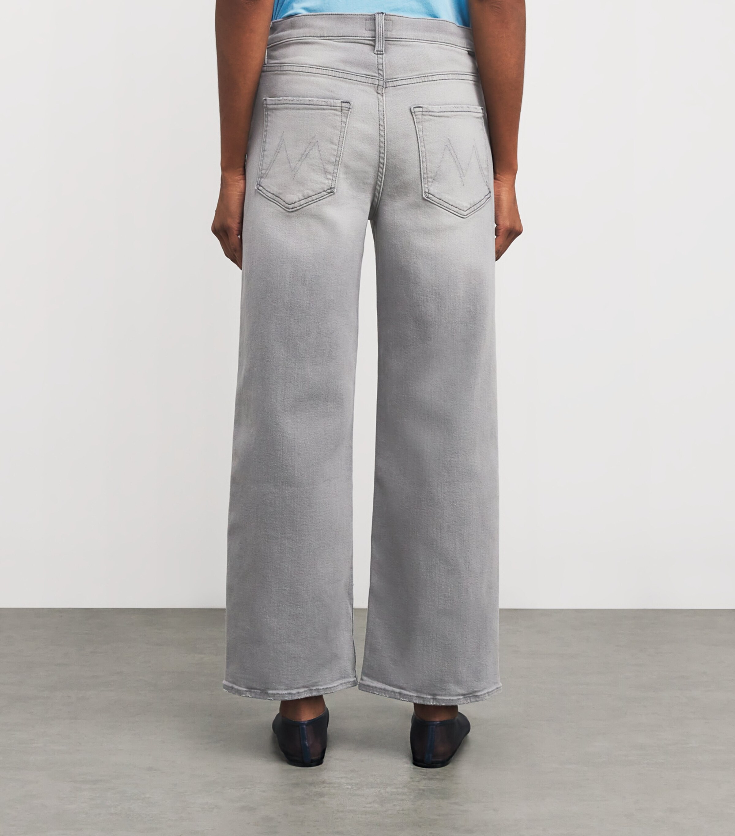 MOTHER Womens The Dodger Flood Wide-Leg Jeans Noted Image 4
