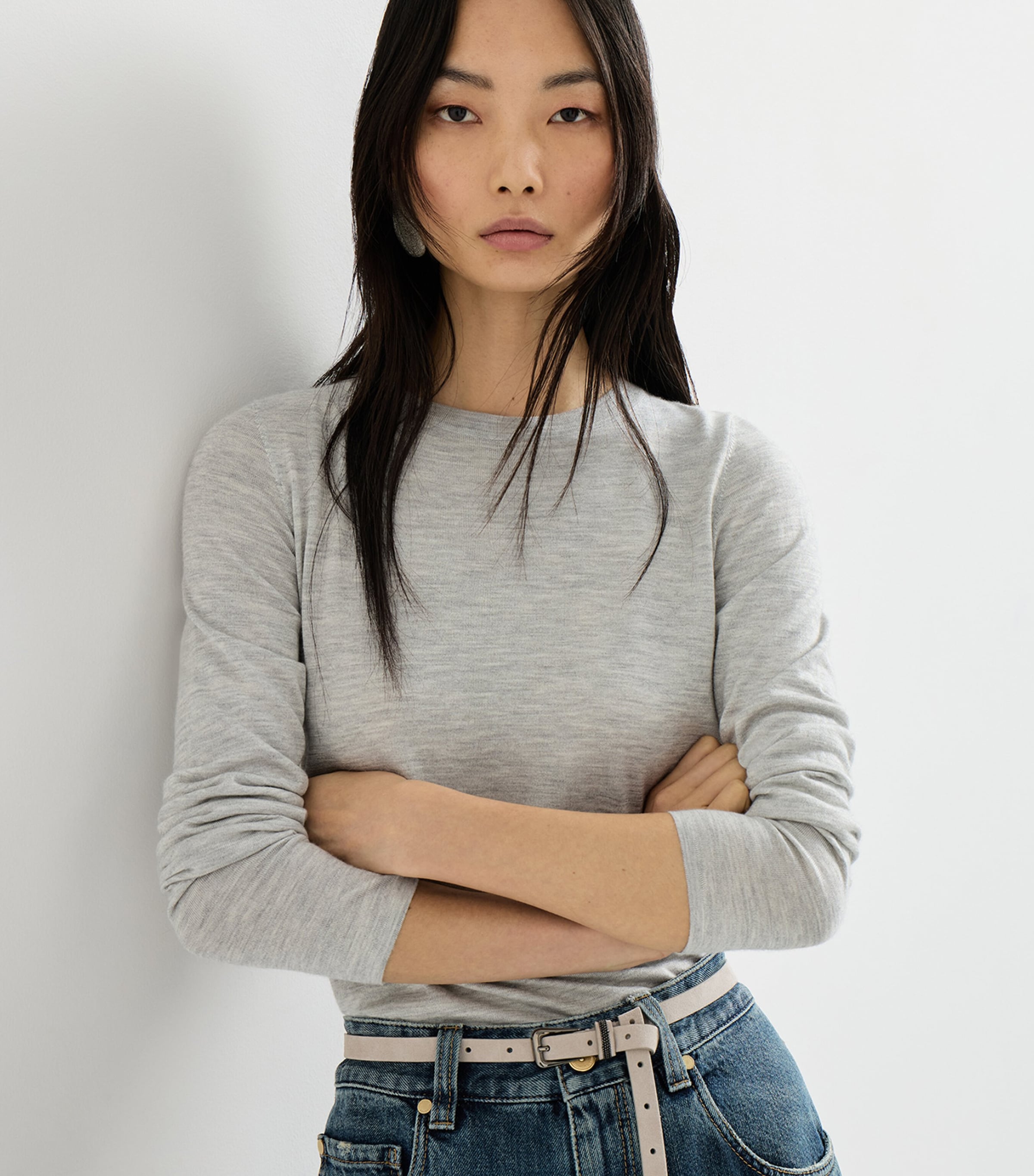 Brunello Cucinelli Womens Cashmere-Silk Sweater Image 3