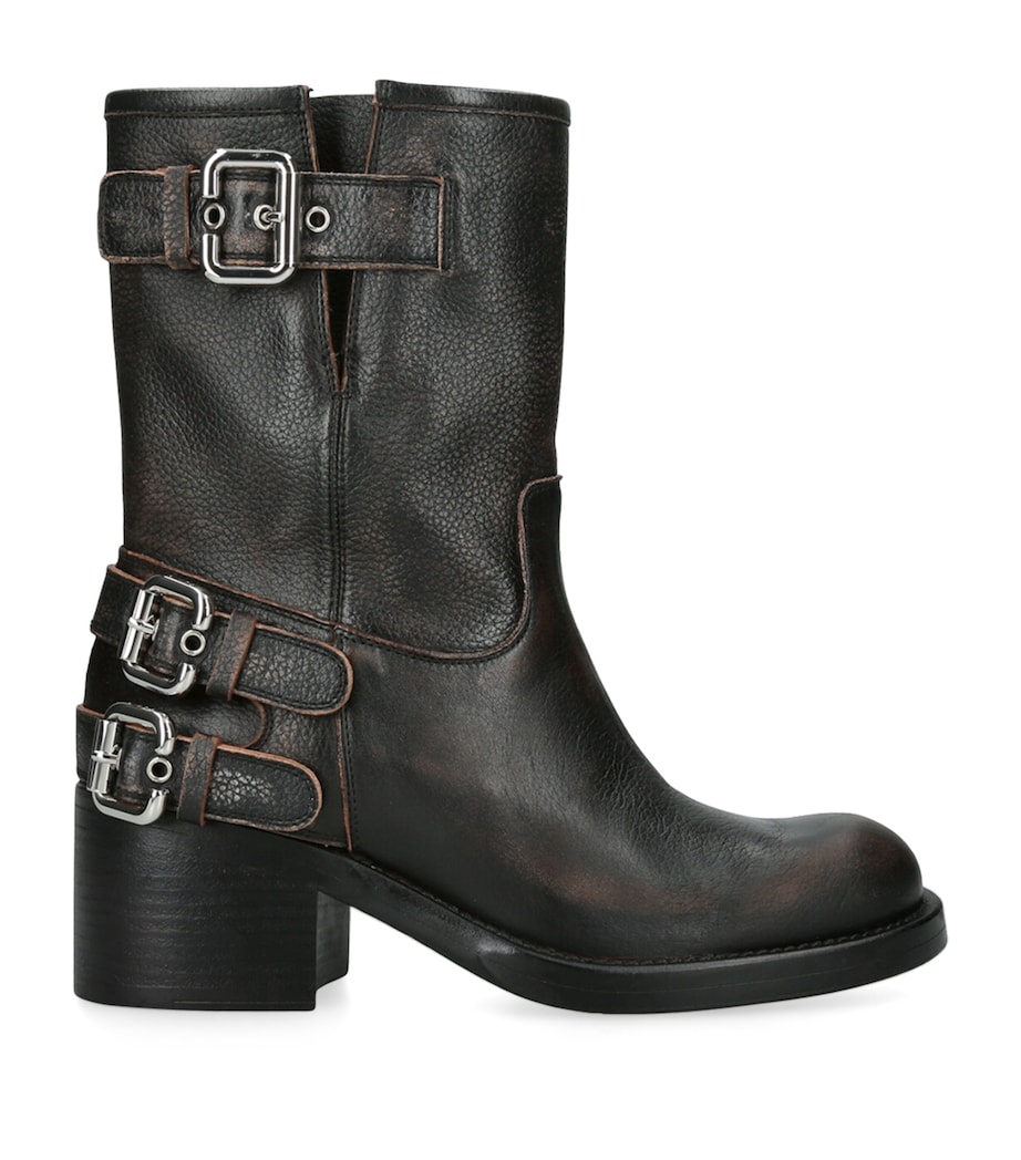 Leather Dakota Ankle Boots 60 BLACK Image 1