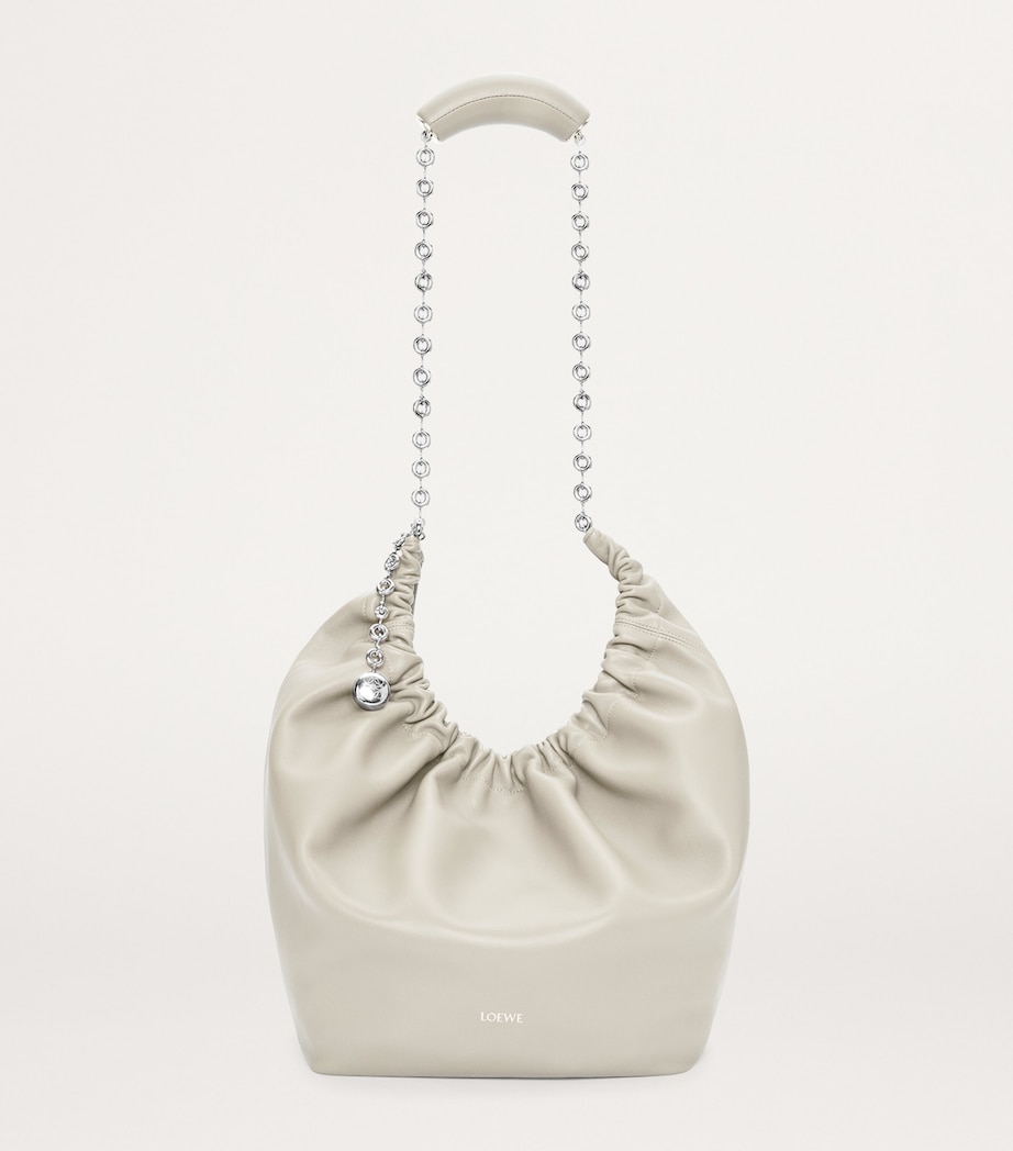 Small Leather Squeeze Top-Handle Bag SEA SALT Image 4