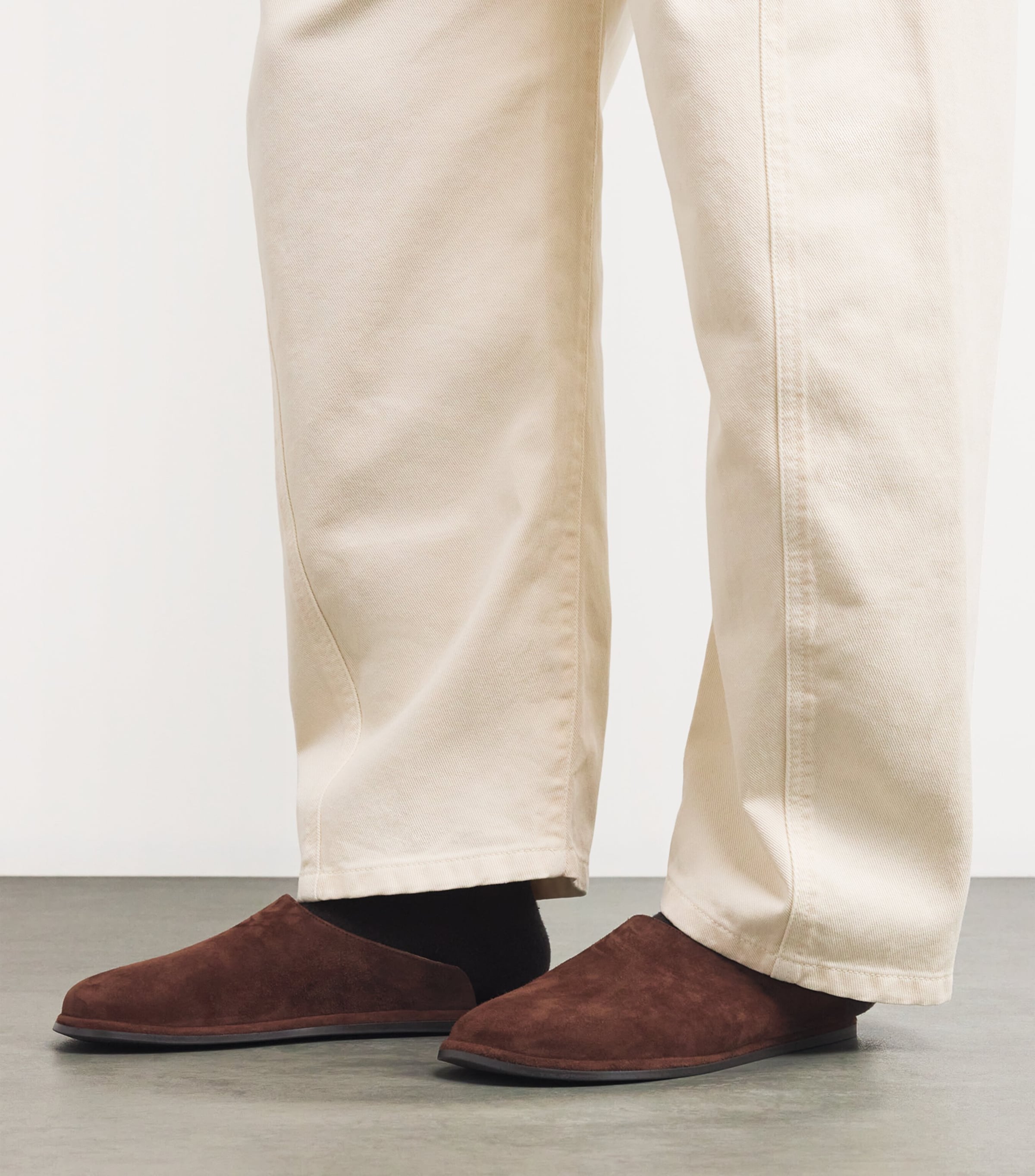 Suede Mules DARK BROWN Image 2