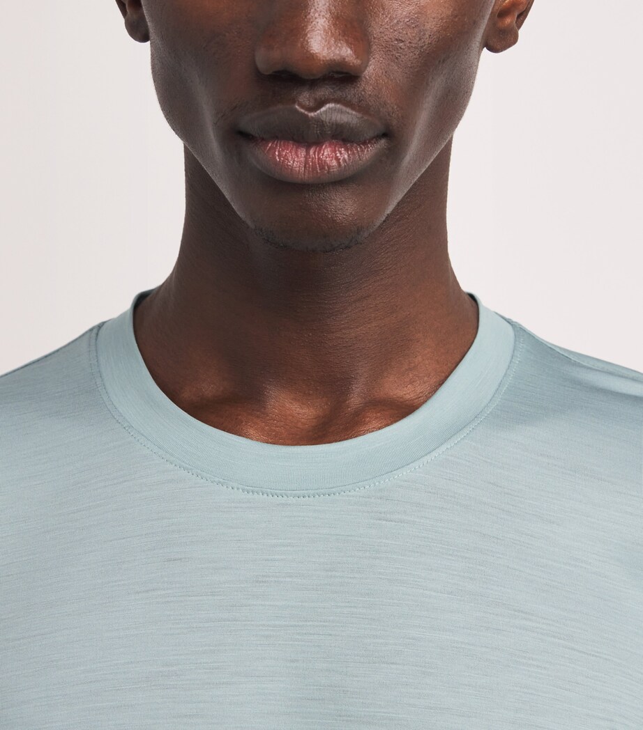 Marco Pescarolo Mens Virgin Wool T-Shirt Light Blu Image 6