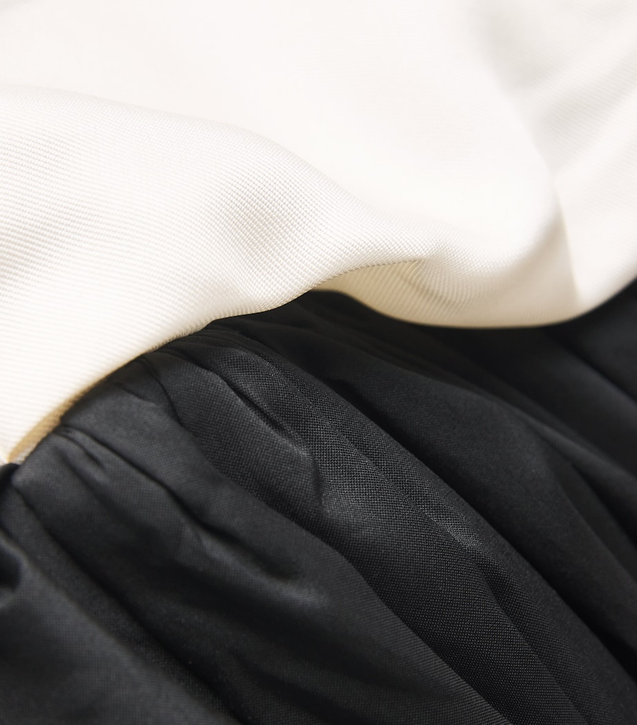 Mikado-Taffeta Strapless Gown WHITE-BLACK Image 5