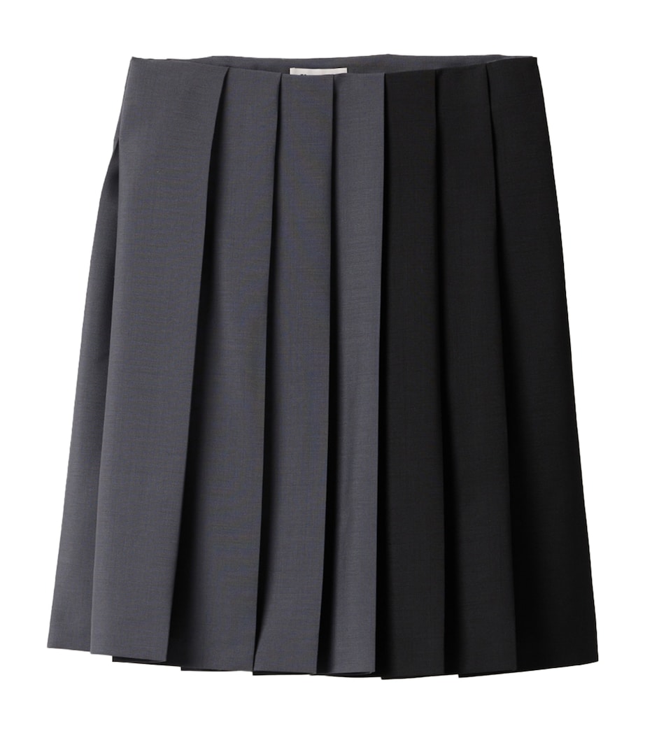 Miu Miu Womens Mohair-Wool Pleated Midi Skirt Image 1
