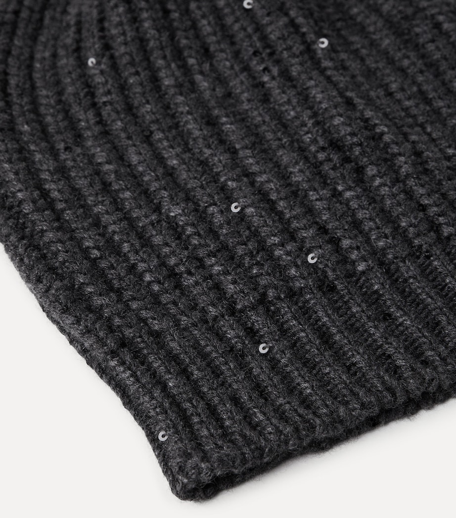 Brunello Cucinelli Cashmere-Silk Sequinned Beanie Image 3