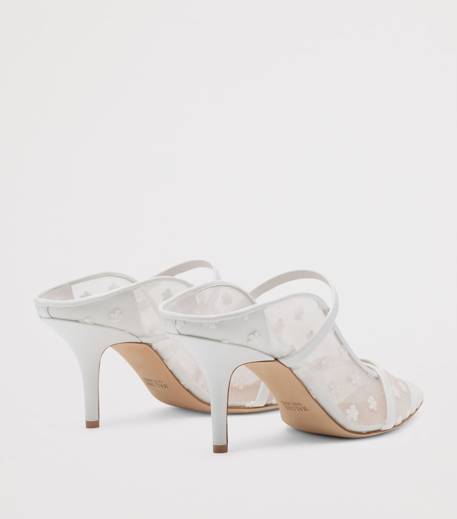 Malone Souliers Mesh Maureen Mules 70 White Image 4