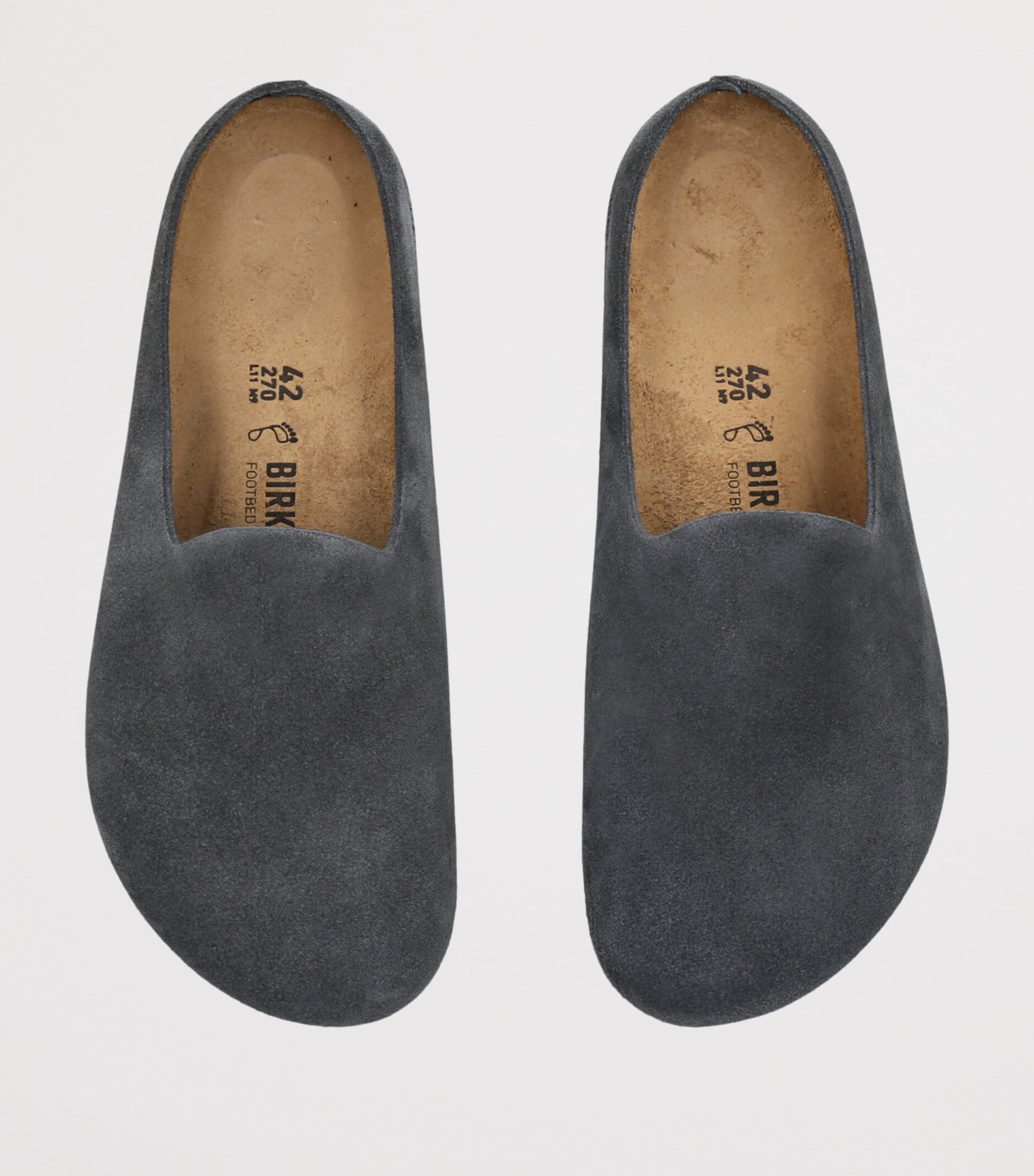 Birkenstock Suede Amsterdam Wrapped Clogs Grey Mid Image 4