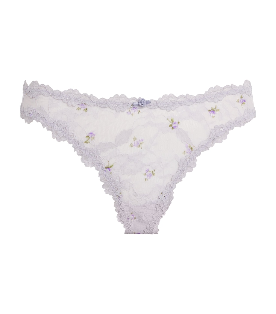 Lace Dipped Thong WIND ROSEBUD PRINT Image 1
