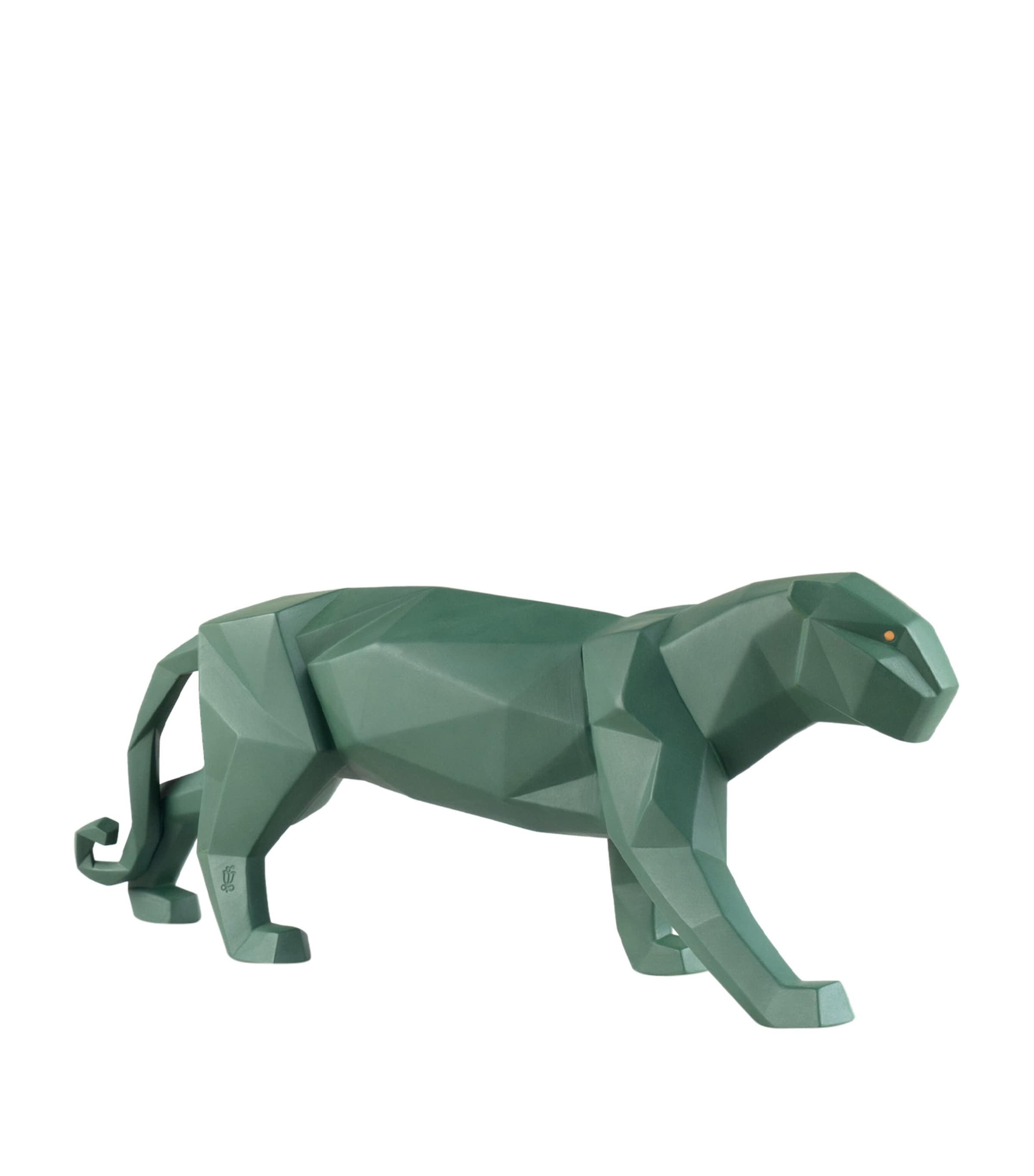 Lladrò Panther Figurine In Green