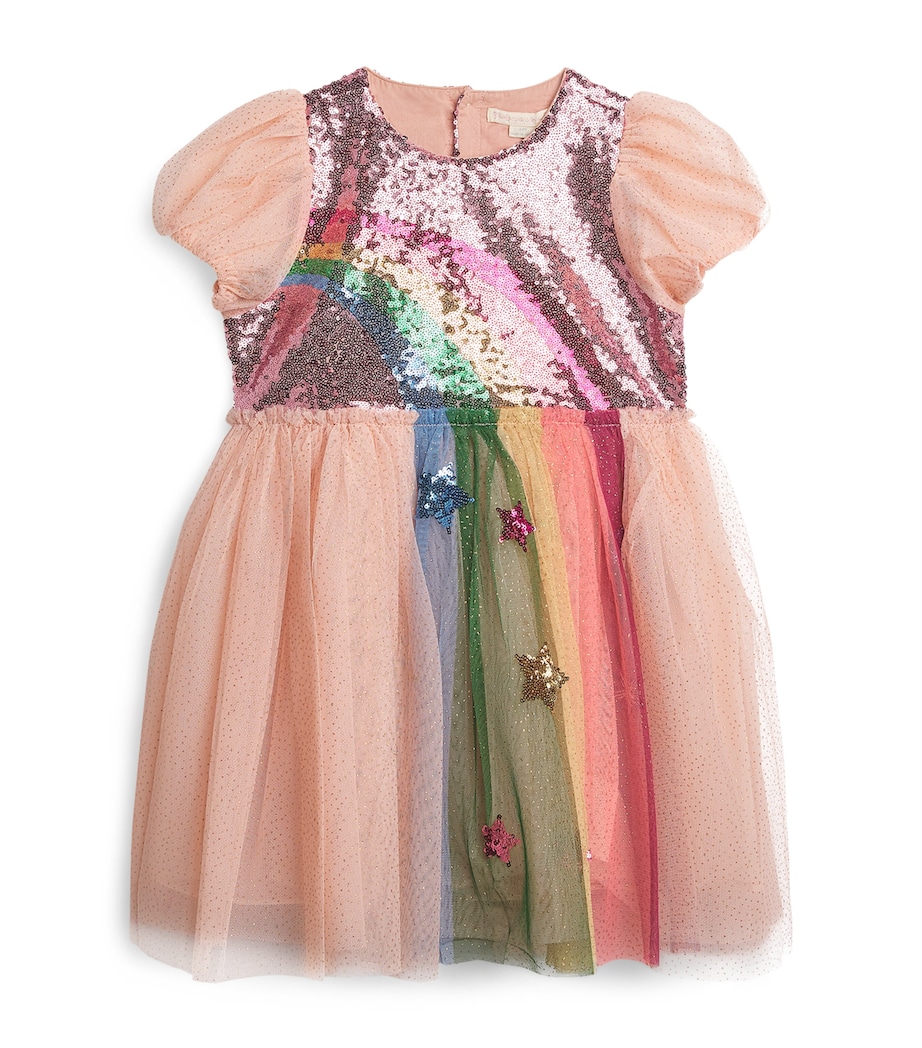 Sequinned Odette Rainbow Dress (5-10 Years) EVENING SAND Image 1