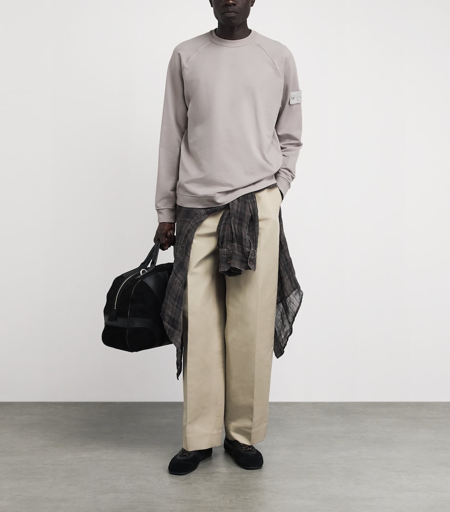 Stone Island Mens Cotton-Blend Ghost Sweatshirt Image 2