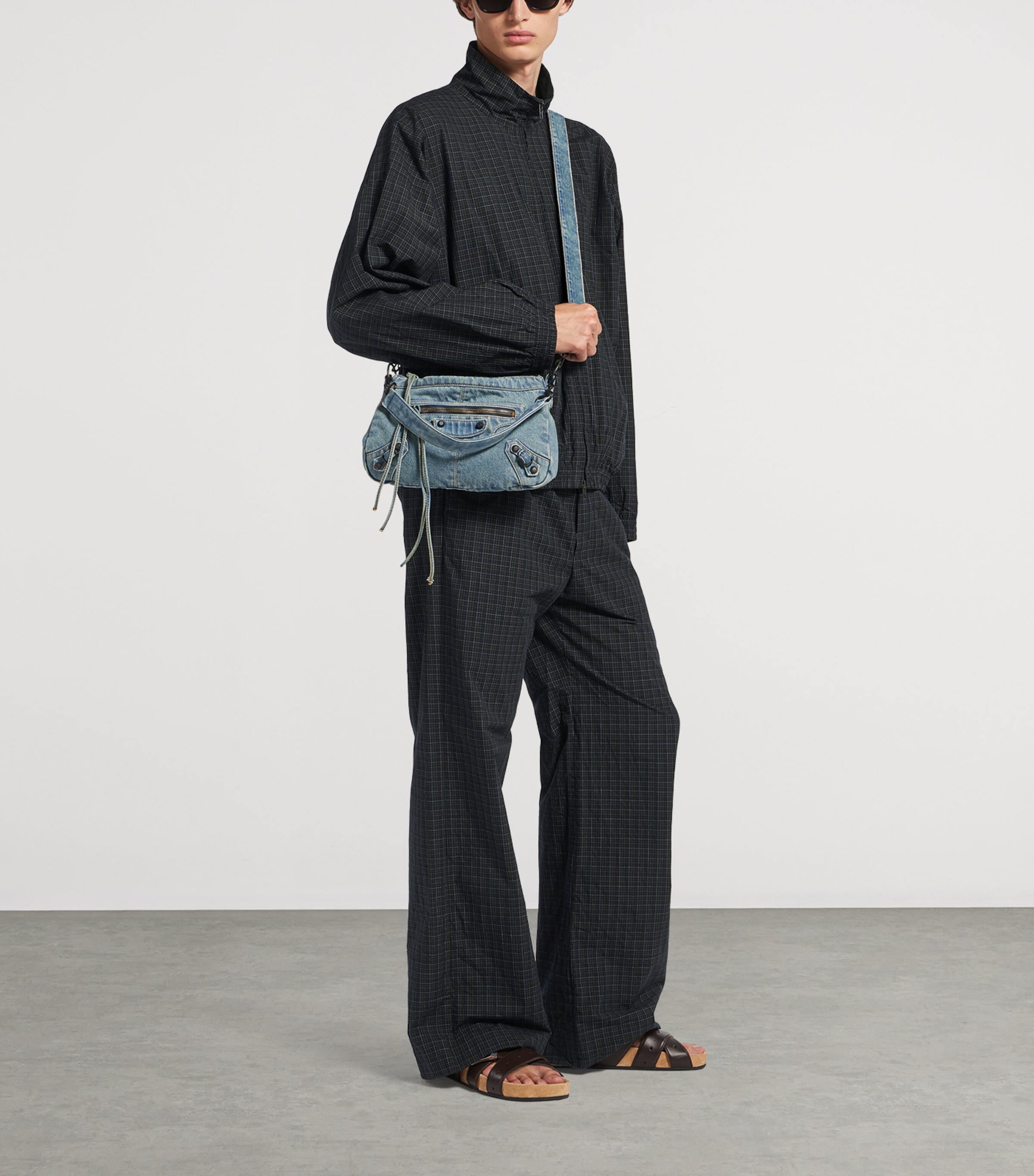 Balenciaga Mens Cotton Tartan Track Jacket Image 2