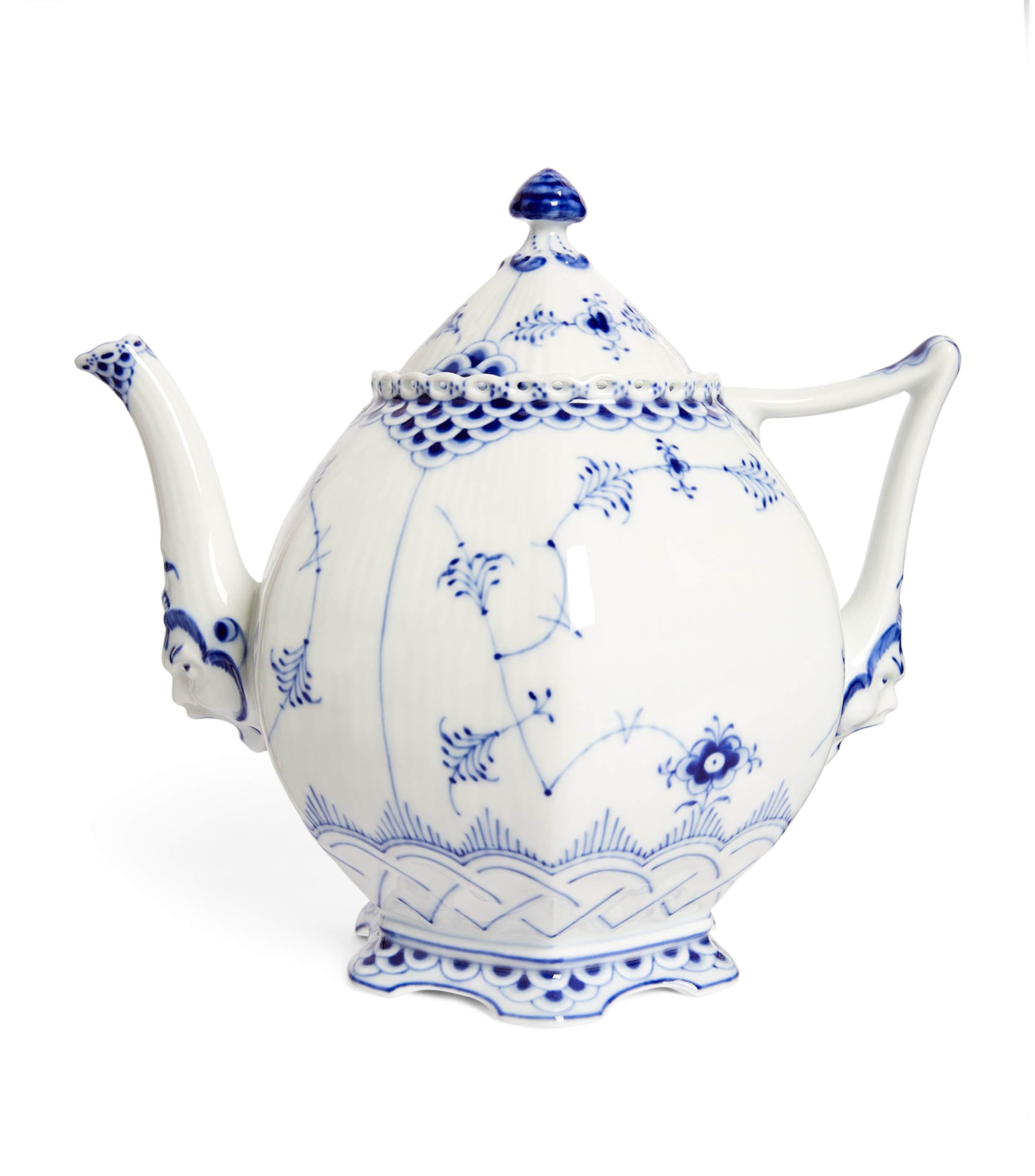 Royal Copenhagen Blue Fluted Full Lace Teapot (1L) | Dining | Tableware | Teapots | Designers | Royal Copenhagen
