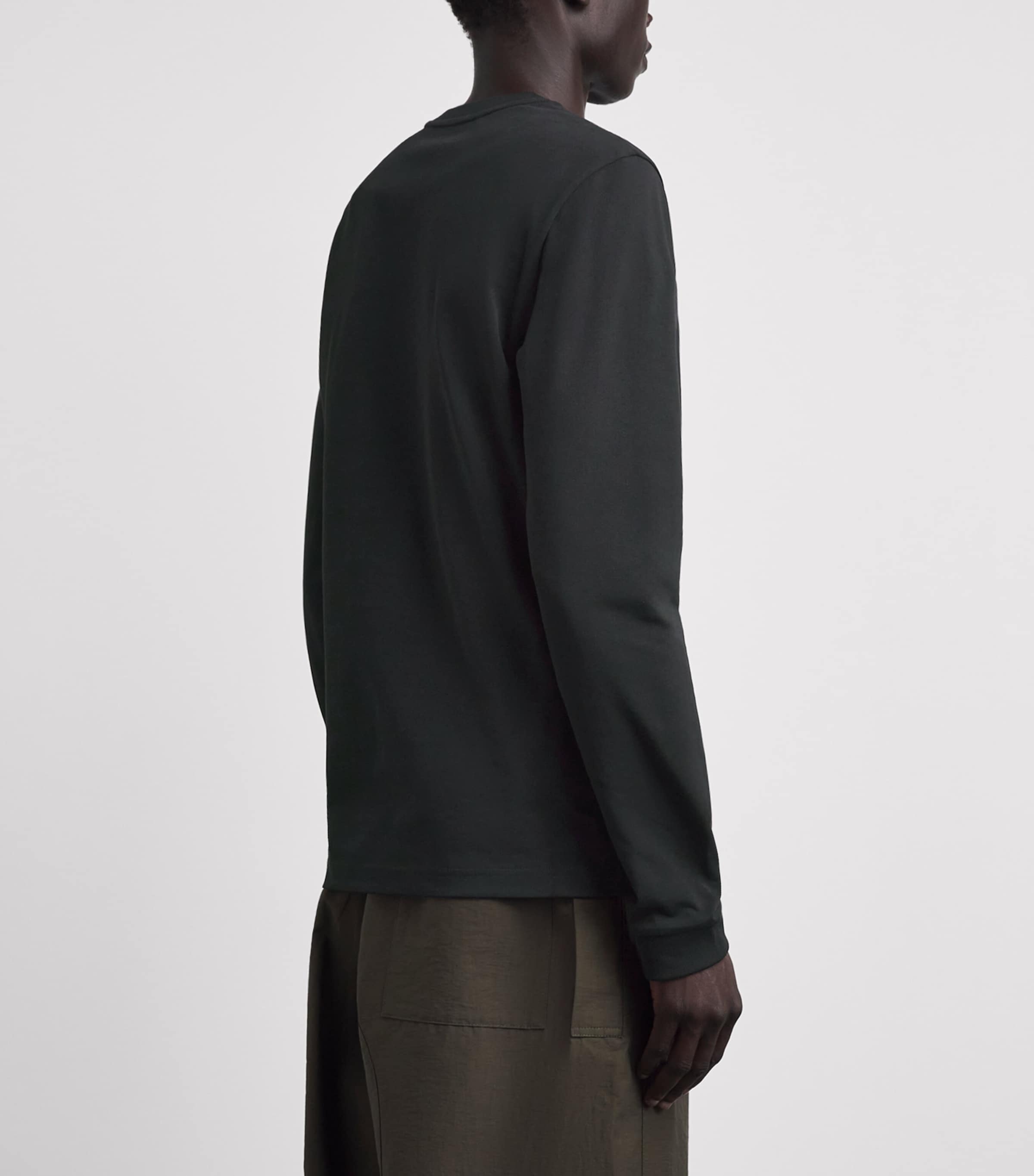 Moncler Mens Cotton Logo Long-Sleeve T-Shirt Image 5