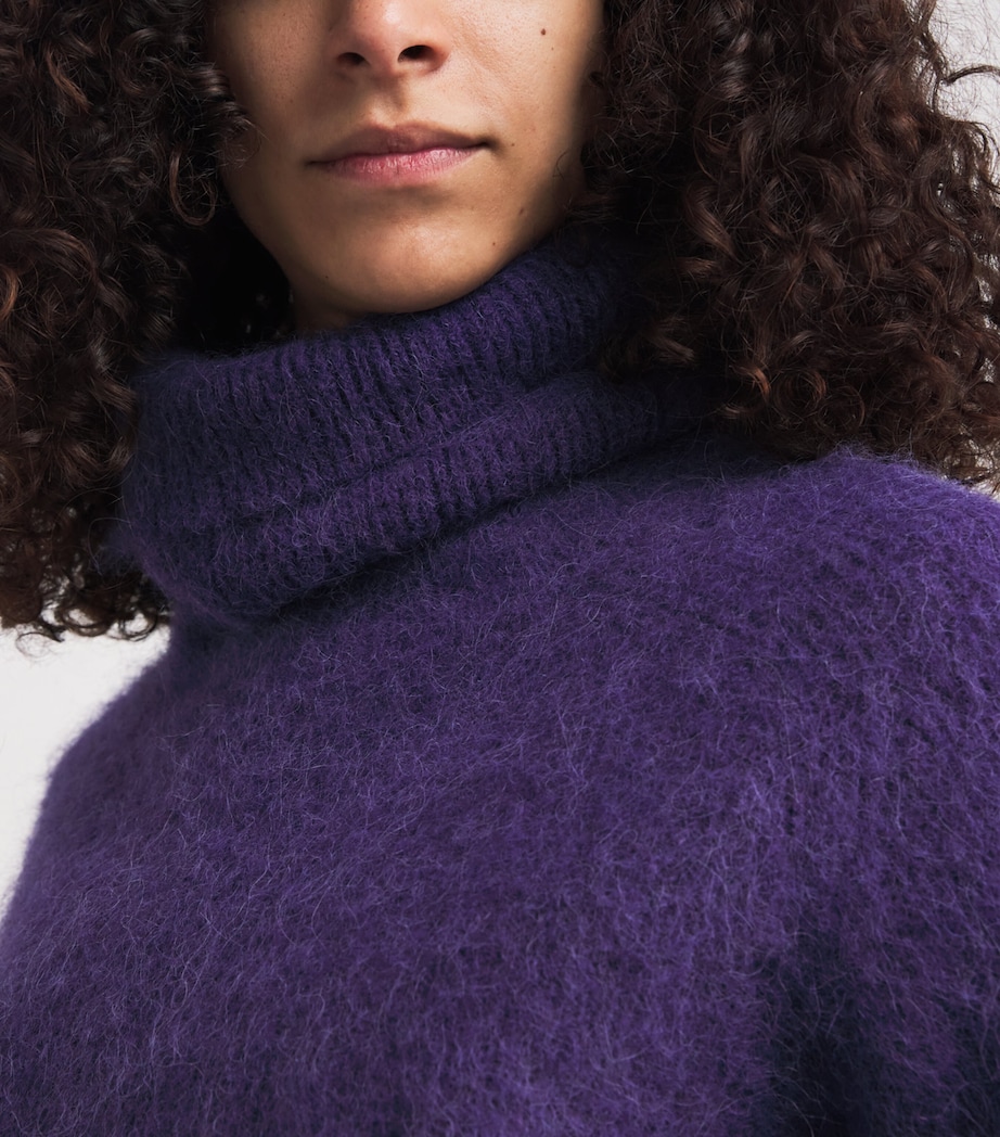 Brushed Alpaca-Blend Meslay Rollneck Sweater VIOLET Image 6