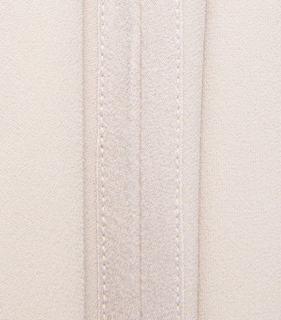 Agnona Womens Satin-Trim A-Line Midi Skirt Beige Greige Image 2
