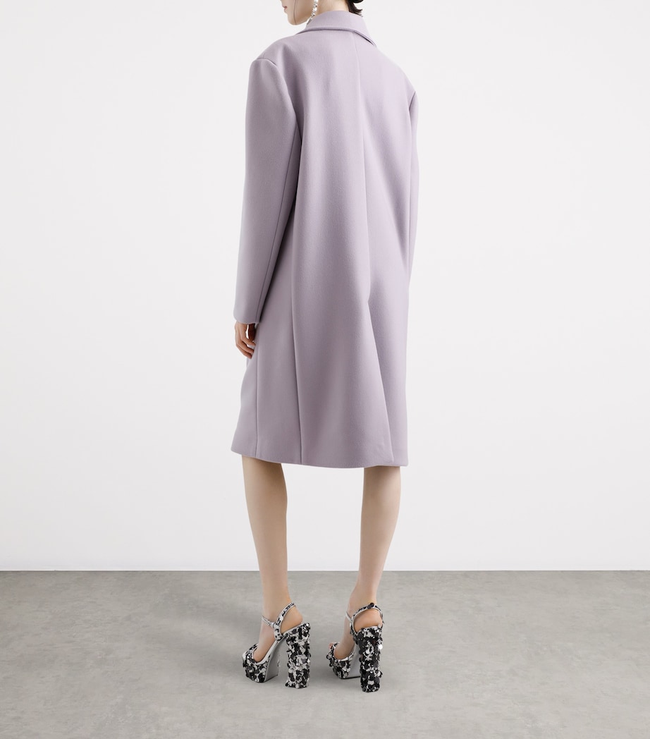 Cashmere Baize Overcoat F0125-LAVENDER Image 3