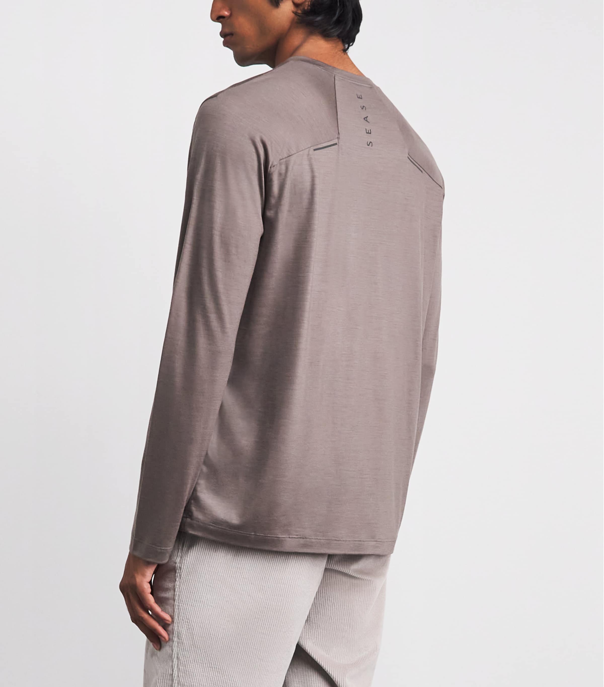 Sease Mens Virgin Wool Long-Sleeve T-Shirt Wombat Image 5