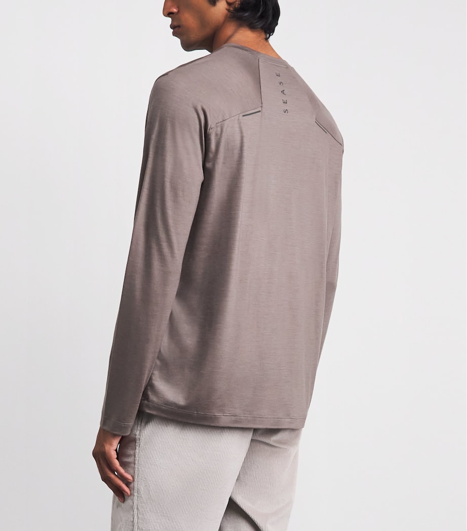 Sease Mens Virgin Wool Long-Sleeve T-Shirt Wombat Image 5