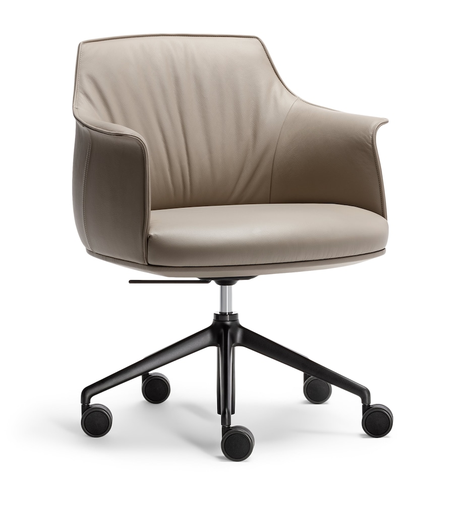 Poltrona Frau Leather Archibald Task Managerial Office Chair Pelle Sc/il Creta Image 2