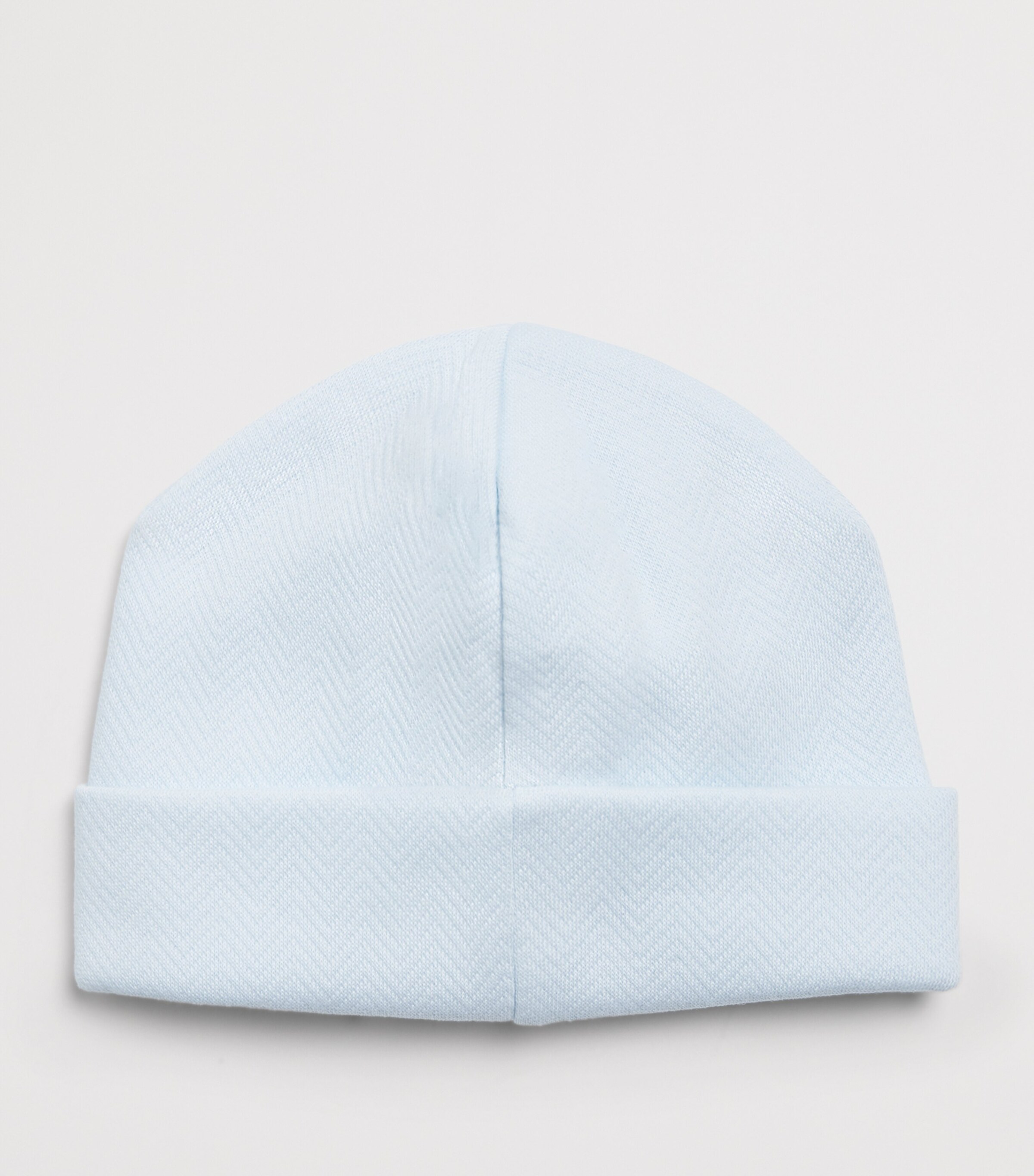 Kissy Kissy Pima Cotton Jacquard Hat Light Blue Image 2