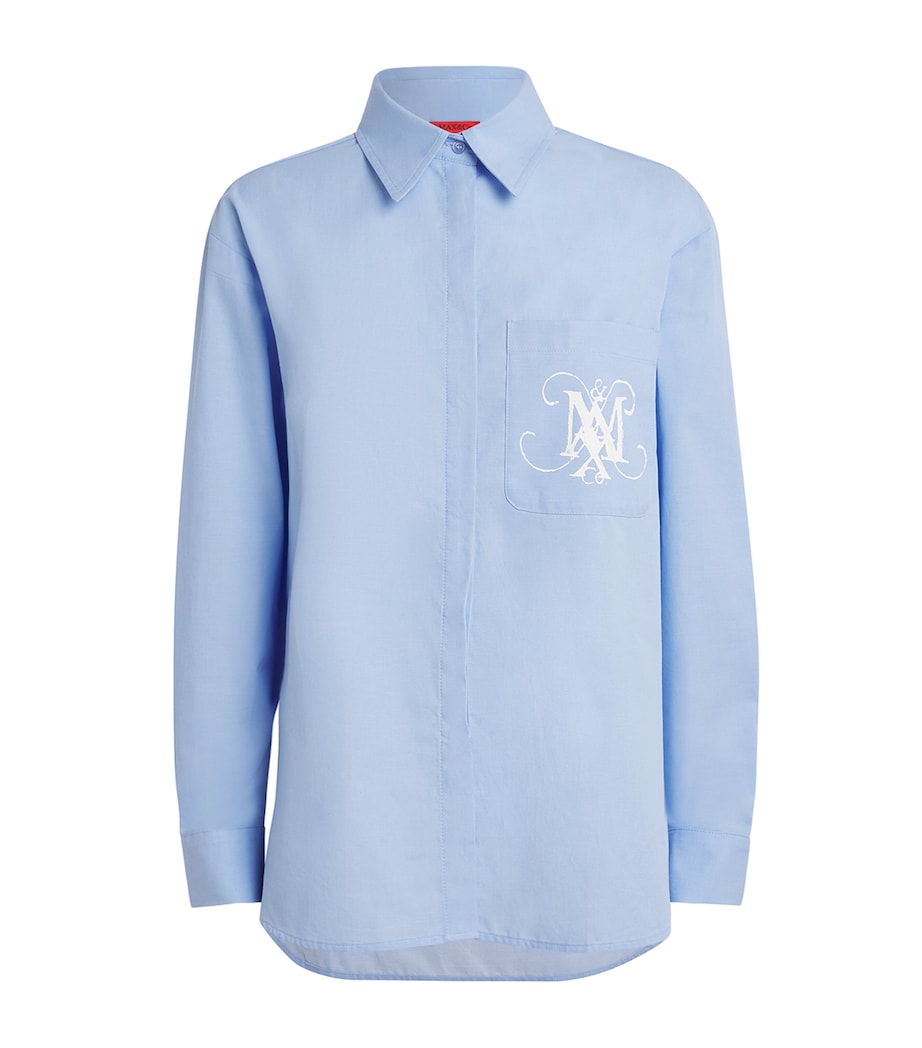 Cotton Twill Logo Shirt LIGHT BLUE Image 1