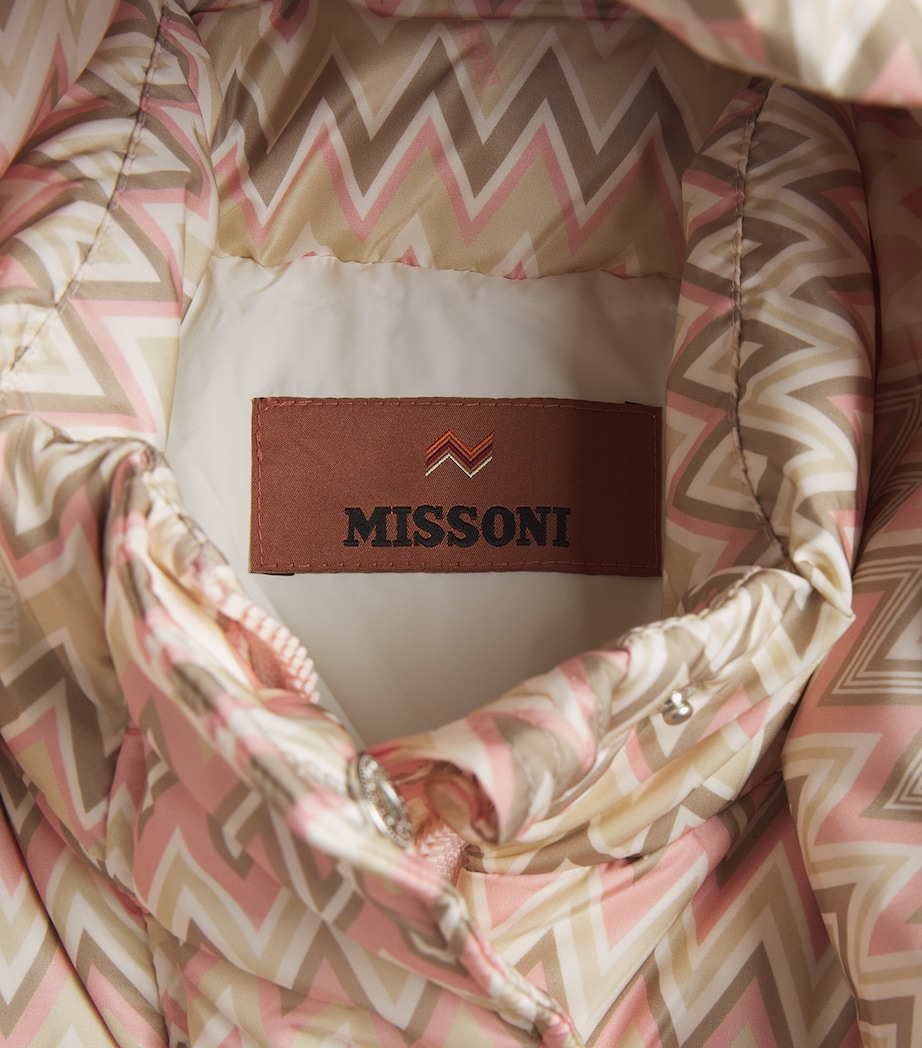 Missoni Kids Zigzag Puffer Jacket (4-14 Years) Rosa/beige Image 2