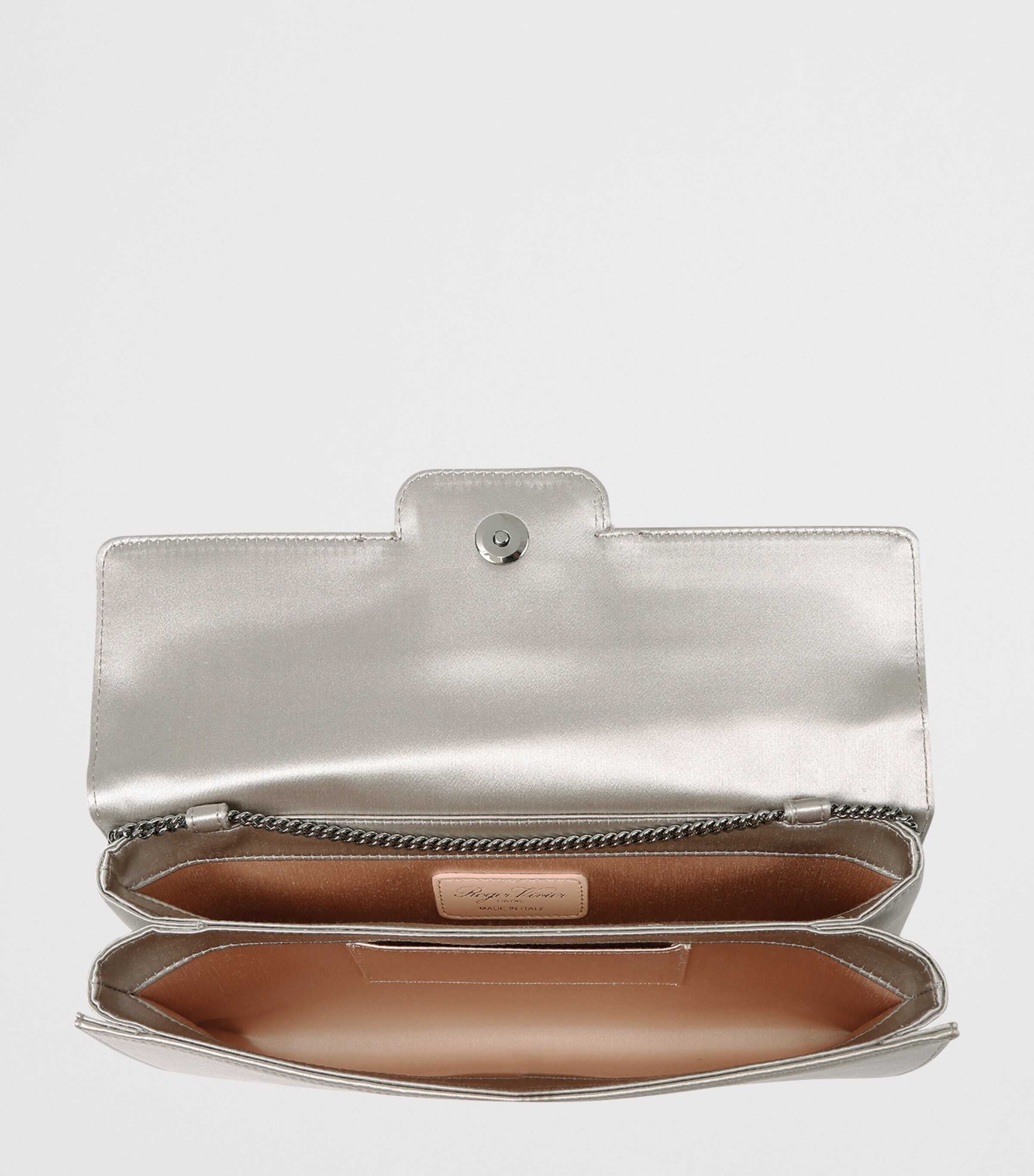 Satin Efflorescence Envelope Clutch Bag BEIGE Image 2