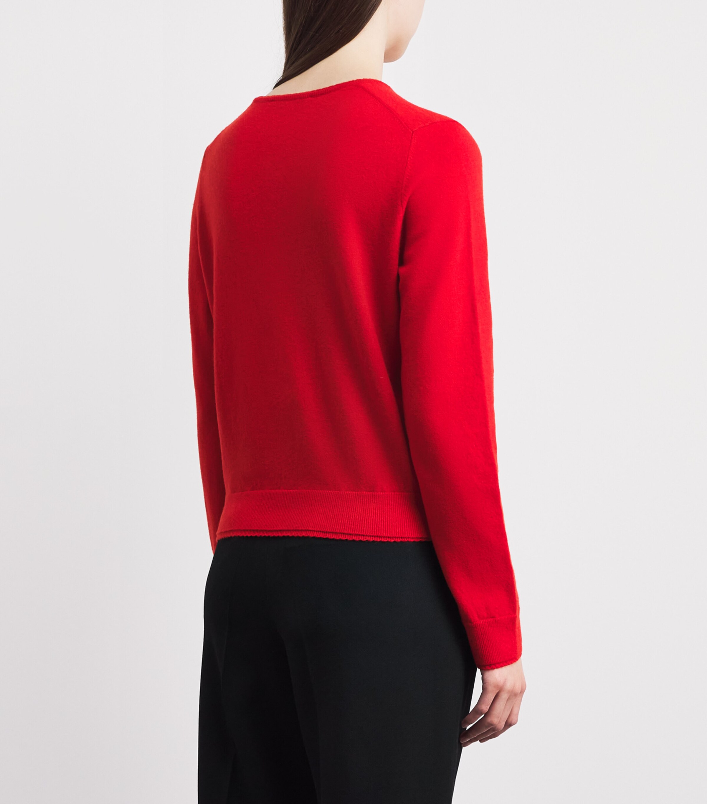 Vince Womens Wool-Cashmere-Blend Cardigan Poppy Image 5