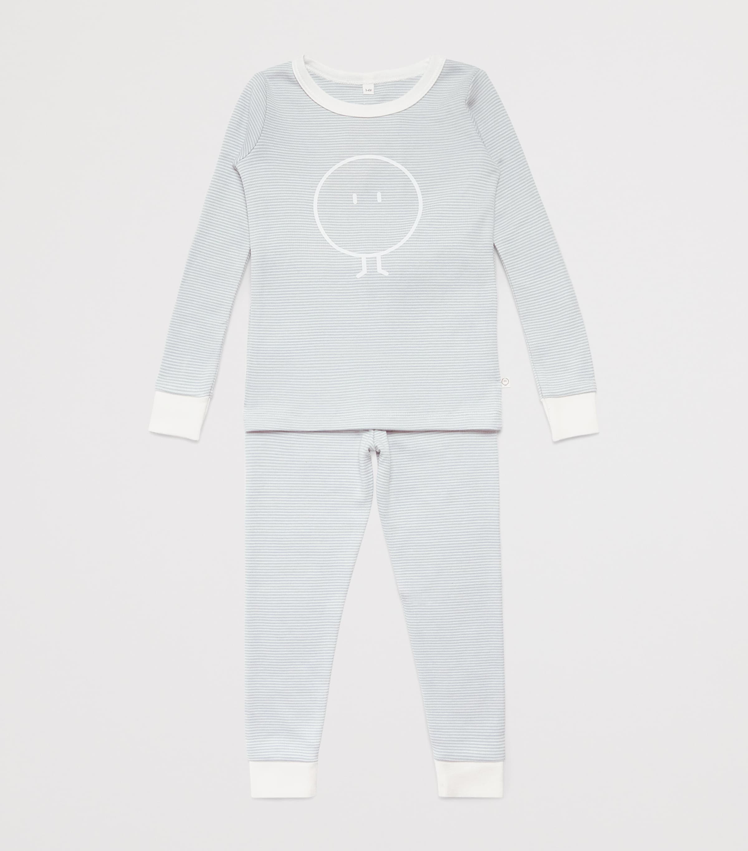 MORI Bamboo-Blend Snoozy Pyjama Set (2-4 Years) Blue Stripe Image 3