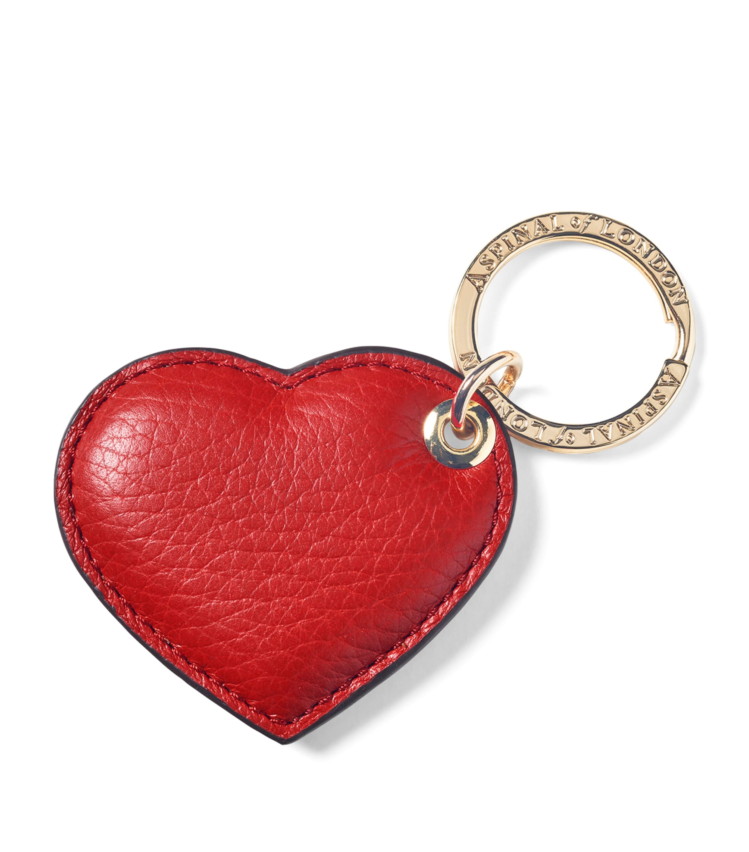 Leather Heart Keyring CARDINALRED Image 2