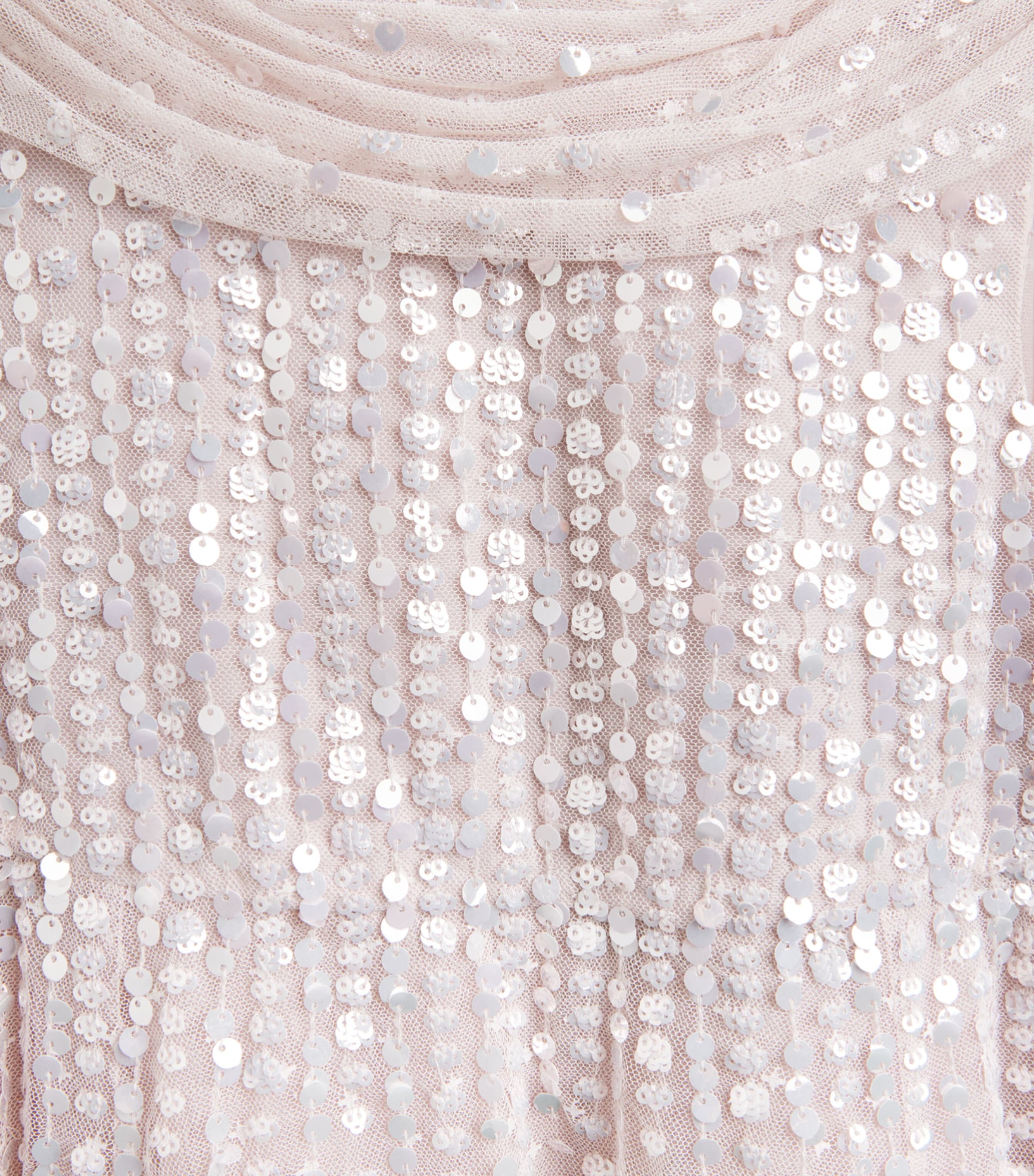Needle & Thread Tulle Sequin Moonlight Cape Dress (8-12 Years) Lilac Heather Image 3