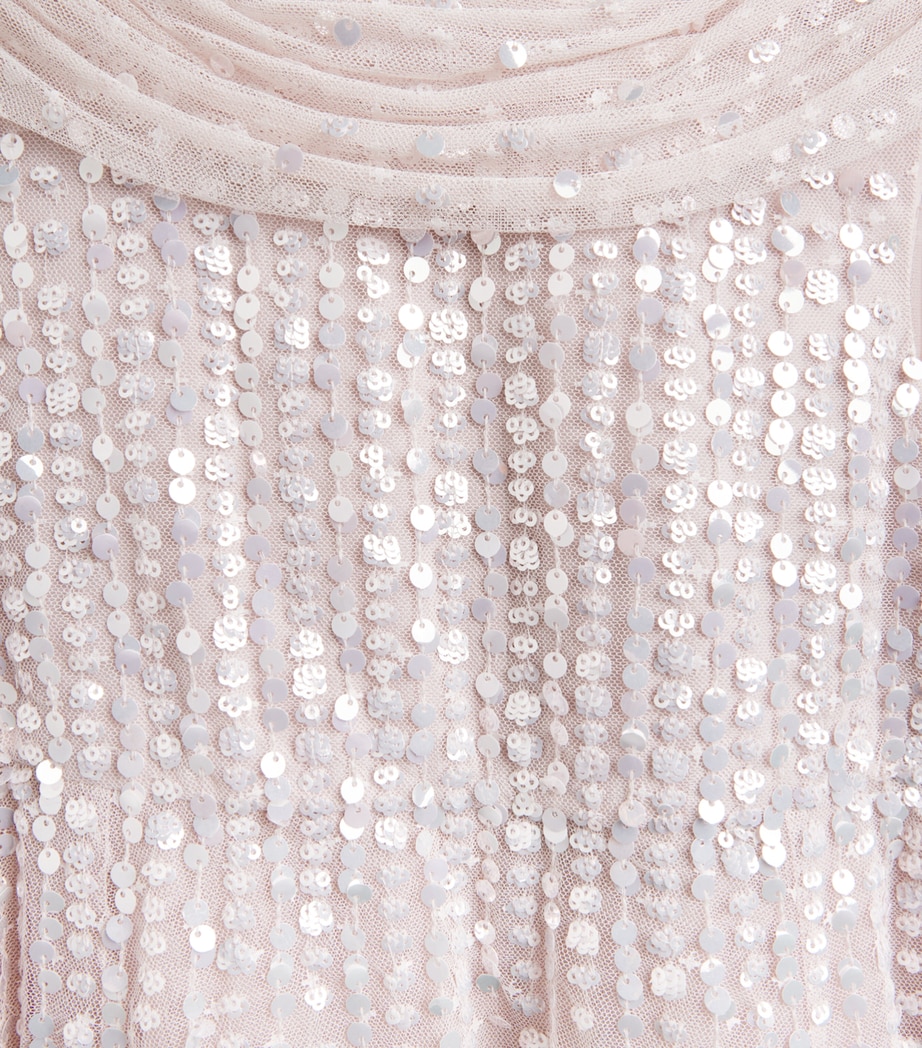 Needle & Thread Tulle Sequin Moonlight Cape Dress (8-12 Years) Lilac Heather Image 3