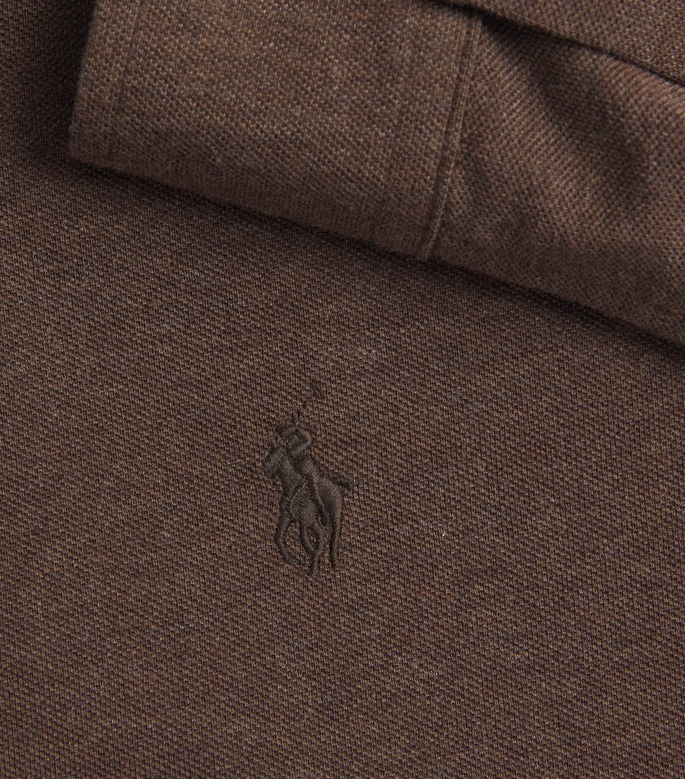Polo Ralph Lauren Mens Cotton Mesh Shirt Ntmeg Brn Hthr Image 6