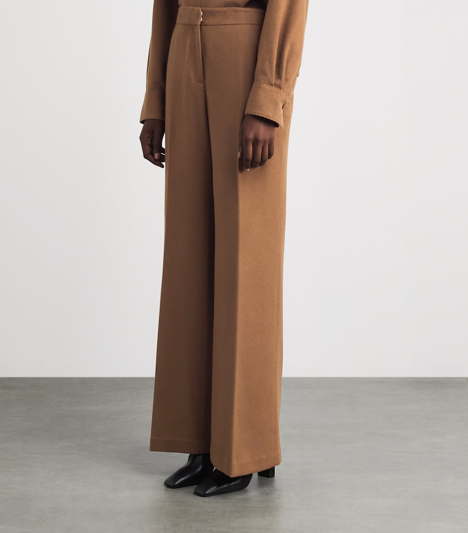 Lafayette 148 Womens Camel Hair Lafayette Straight Trousers Vicuna Image 4