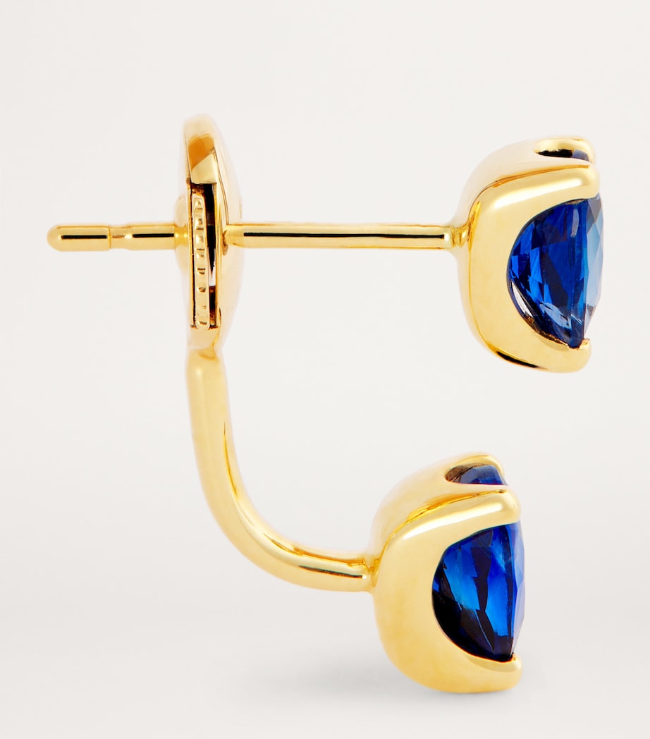 Yellow Gold and Sapphire Orbit Single Earring YELLOW GOLD Image 3