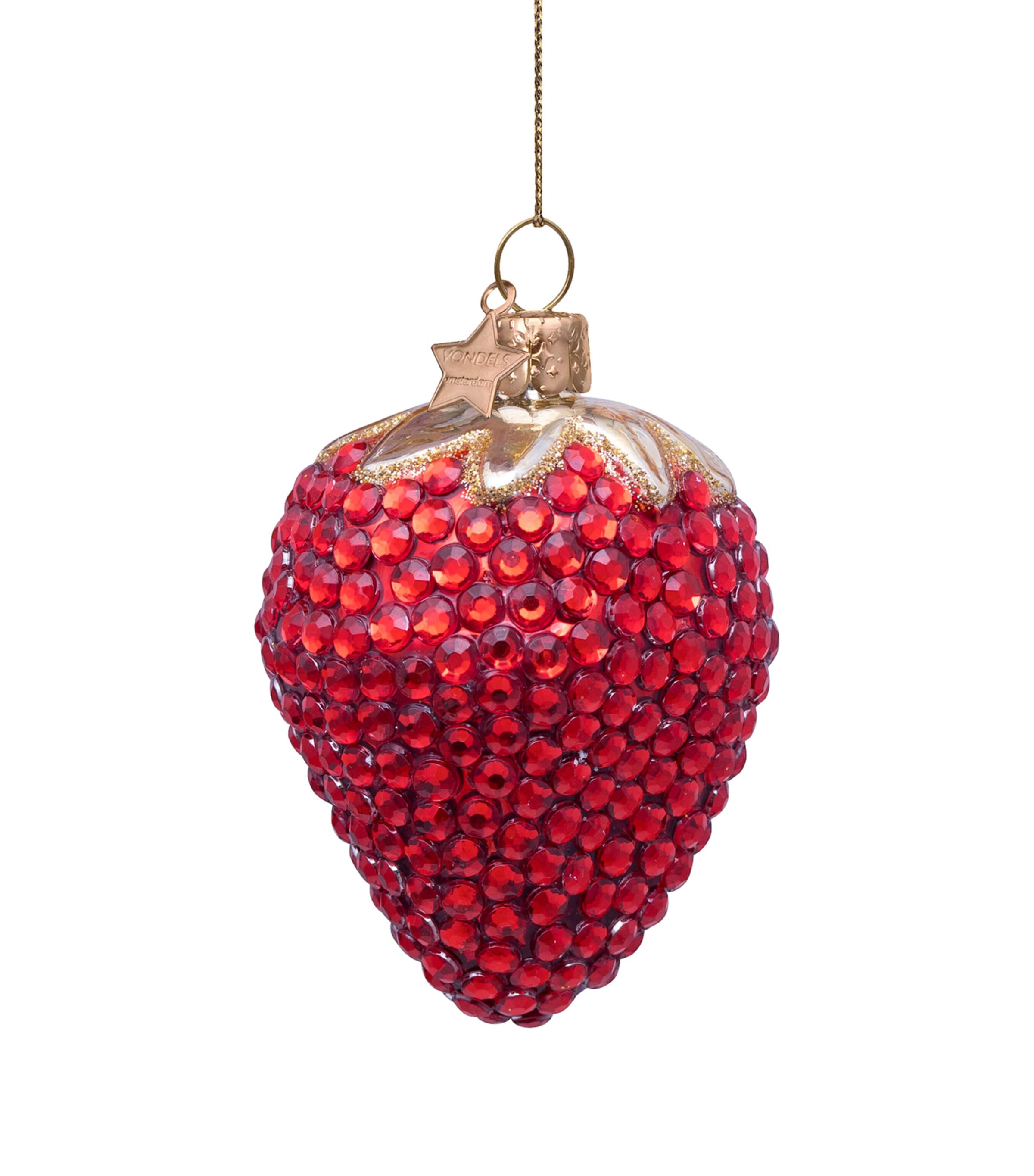 Harrods Strawberry Tree Decoration In Red