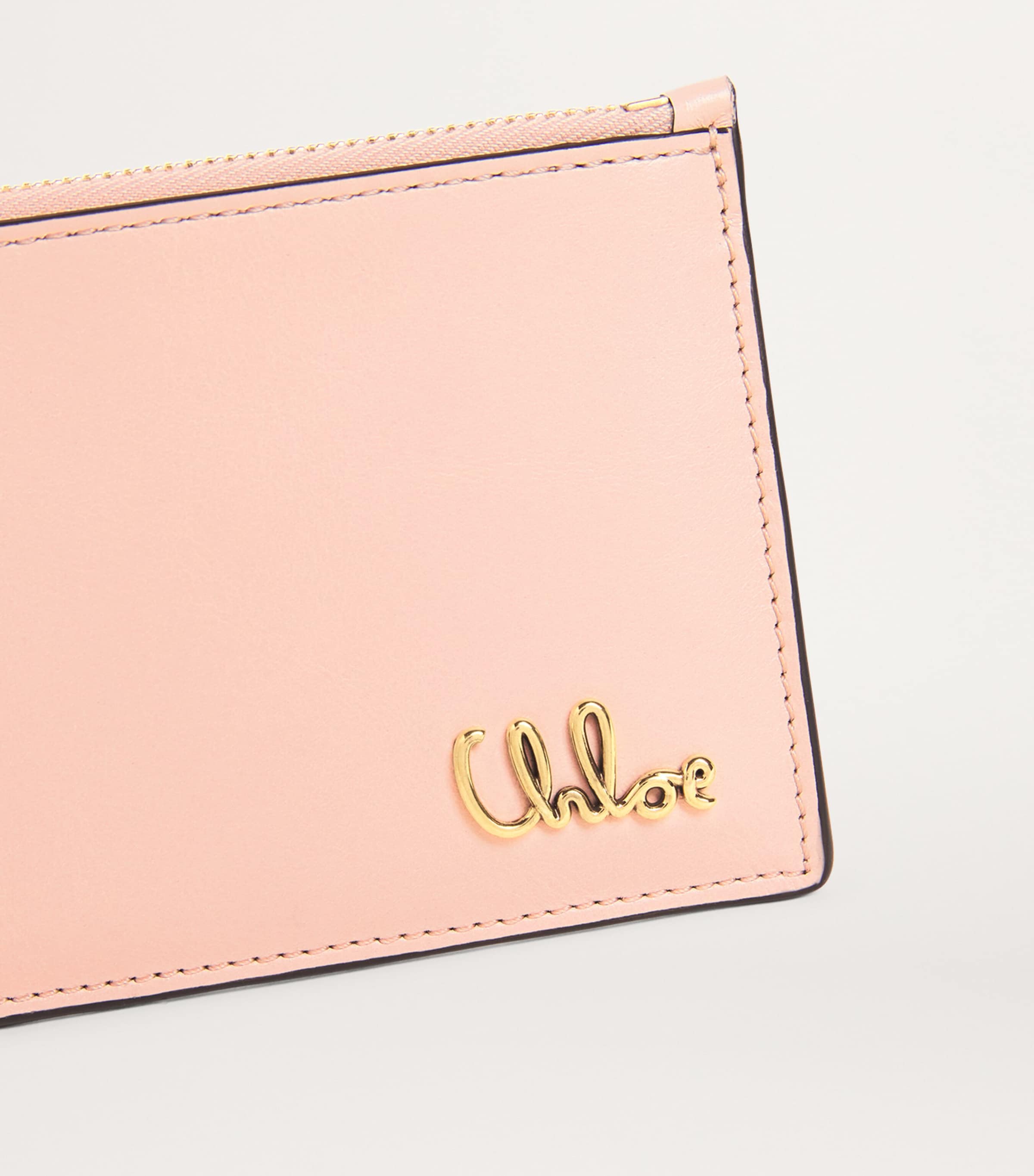 Chloé Pink Leather Iconic Zipped Card Holder | Harrods UK