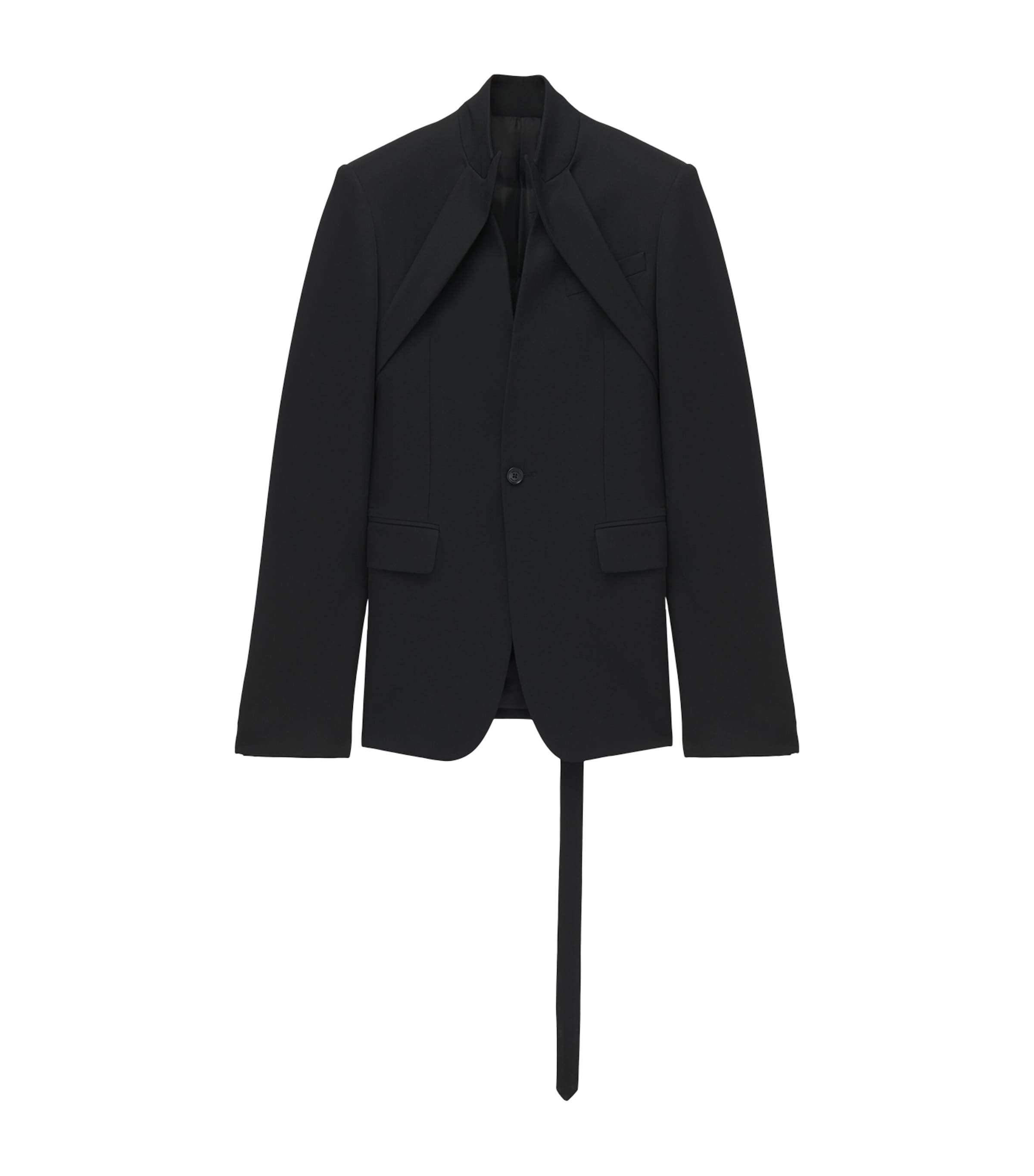 Alexander Mcqueen Wool Deconstructed Blazer In Black