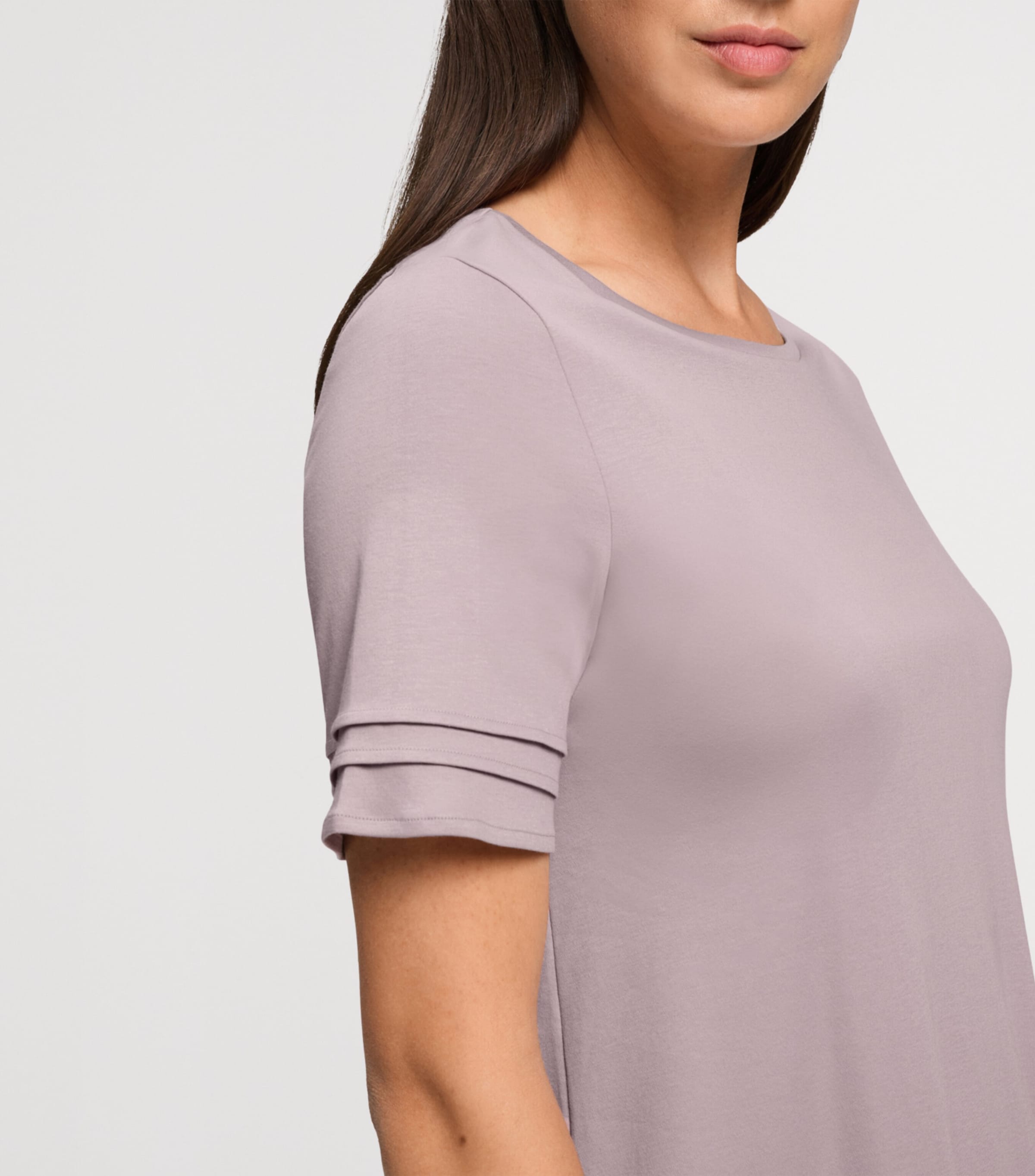 Hanro Womens Cotton Pilar Nightdress Stormy Rose Image 5