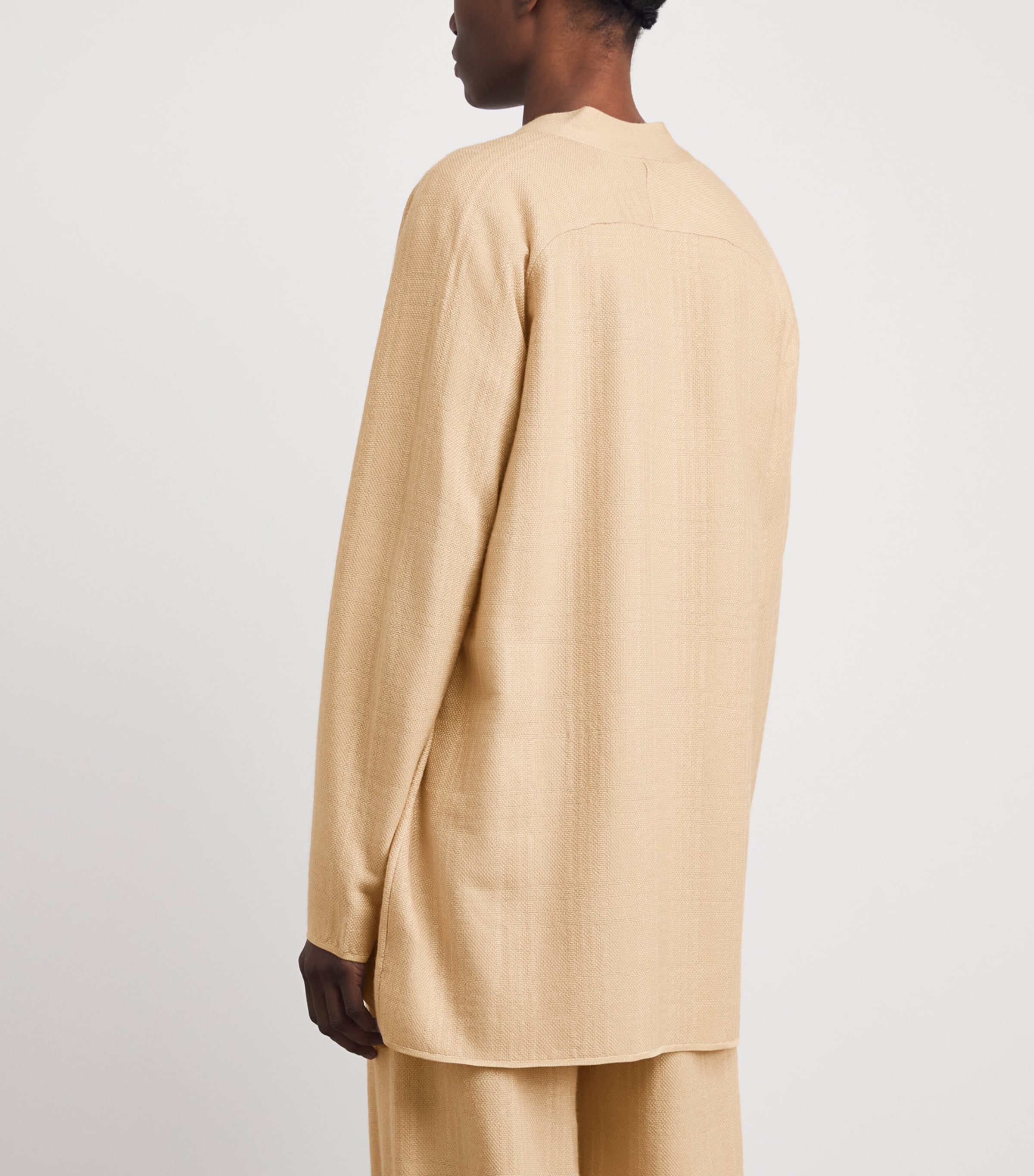Colombo Womens Cashmere-Silk Cardigan Light Yellow Image 5