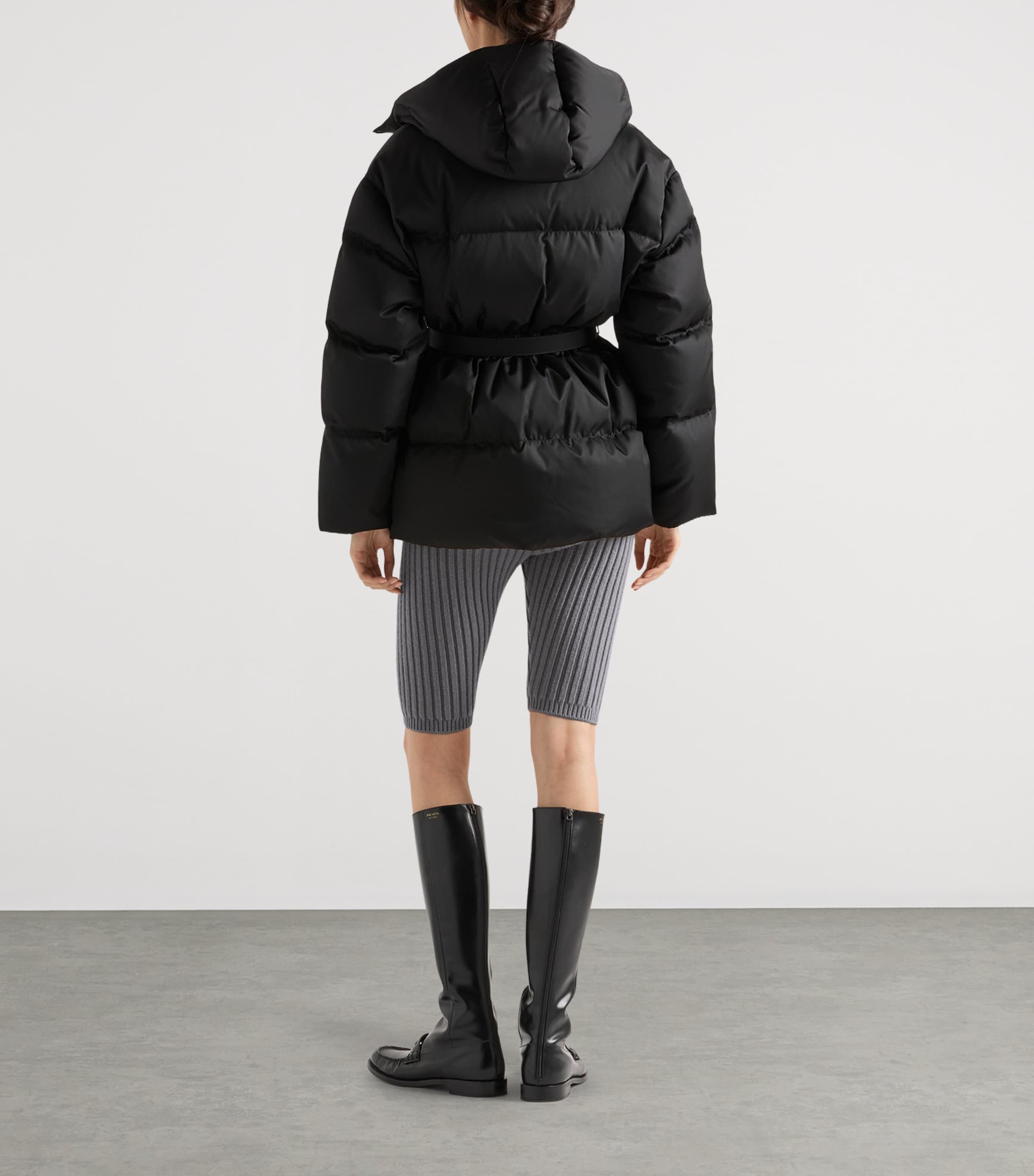 Down Re-Nylon Hooded Jacket F0002 Image 5