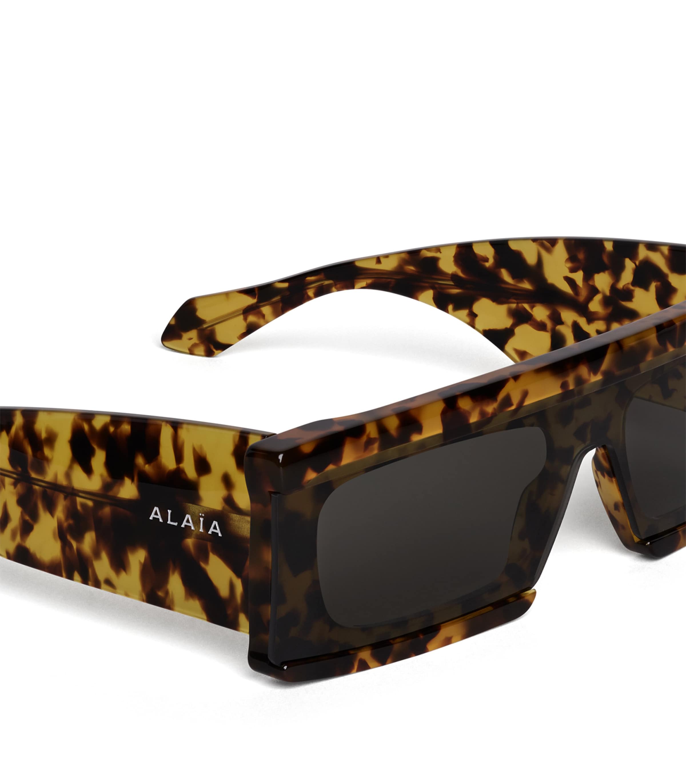 Alaïa Acetate Rectangular Mask Sunglasses Blanc Casse Image 3