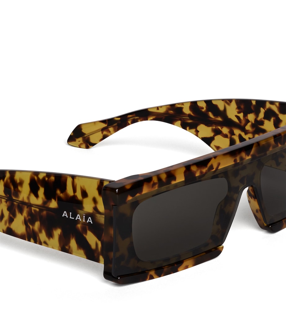 Alaïa Acetate Rectangular Mask Sunglasses Blanc Casse Image 3