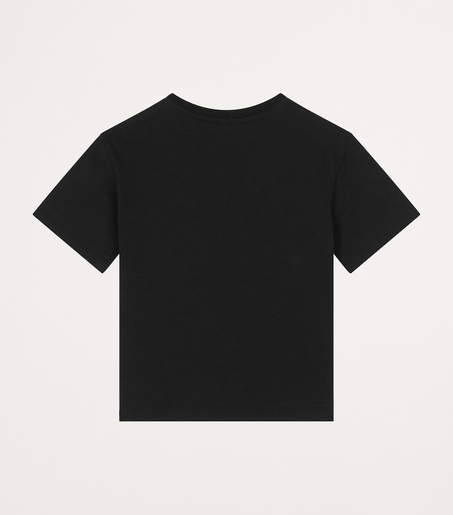 Cotton Logo T-Shirt (8-12+ Years) N0000-BLACK Image 2